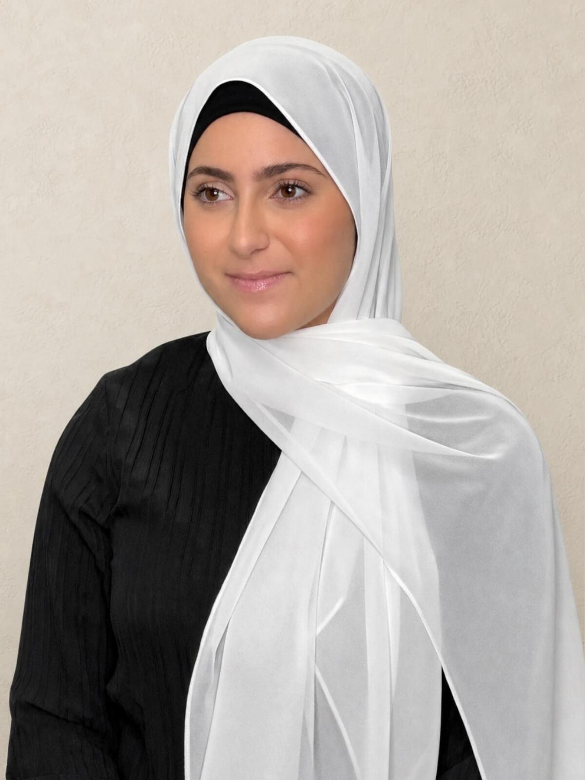 Modish Girl Luxury Chiffon-Pearl White