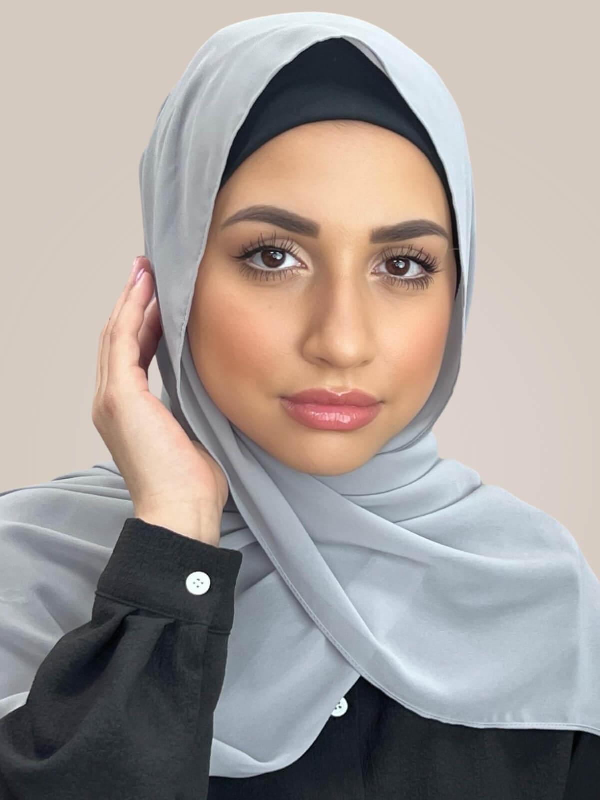 Luxury Chiffon Hijab-Chic Grey