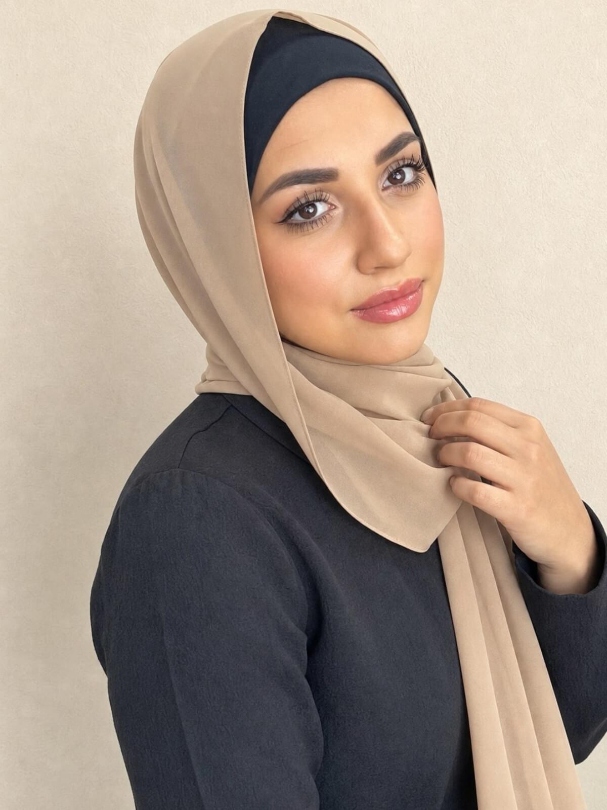 Luxury Chiffon Hijab-Honey Comb