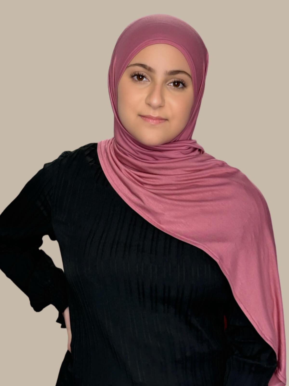 Modish Girl Pre-Sewn Jersey Hijab-Pale Rose