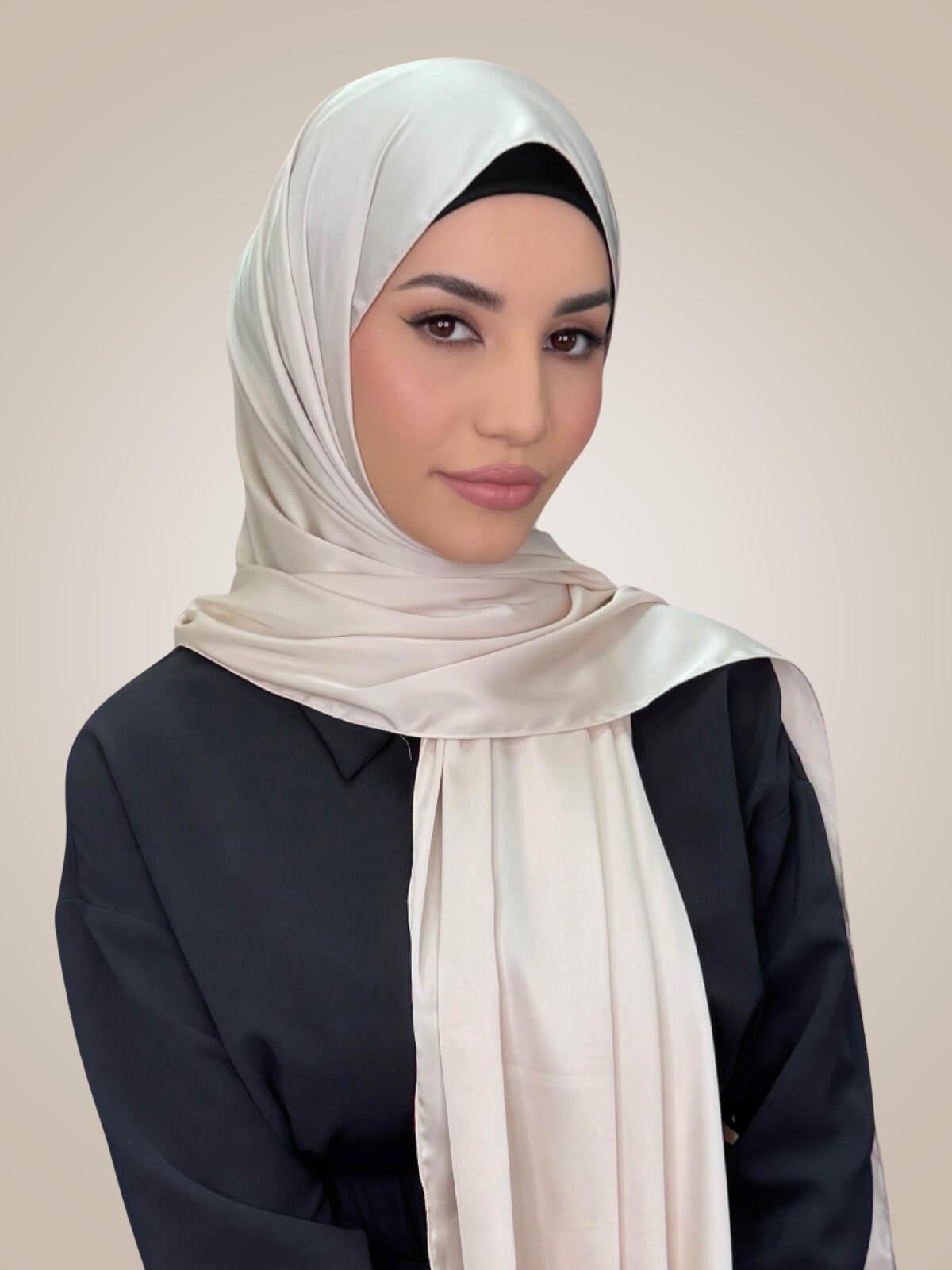 Premium Satin Hijab-Warm Sand