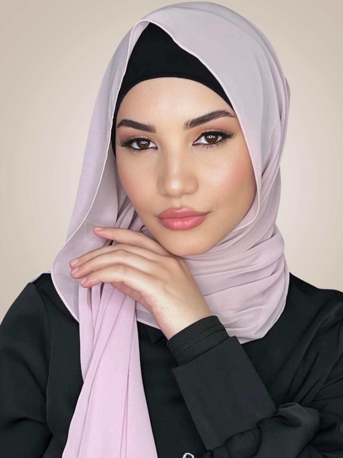 Luxury Chiffon Hijab-Rose Gold