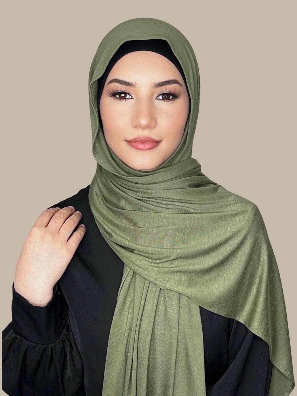 Classic Jersey hijab-Olive