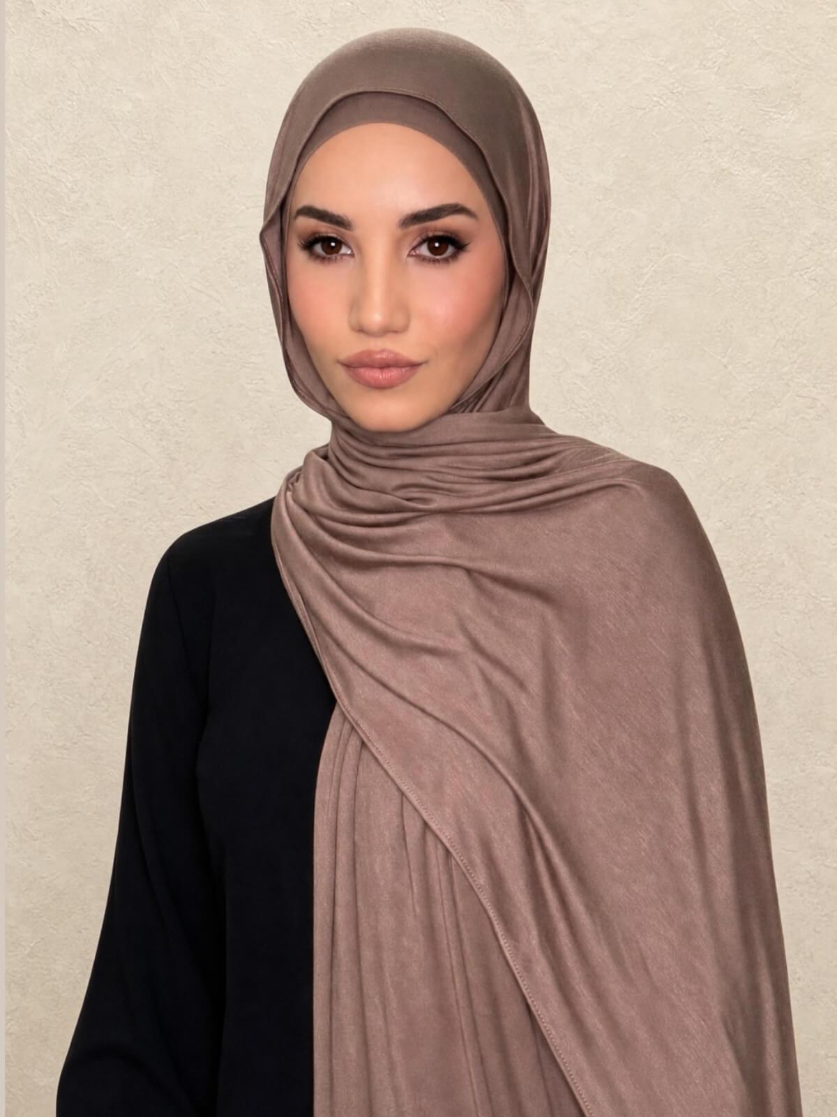Premium Jersey Hijab-Truffle