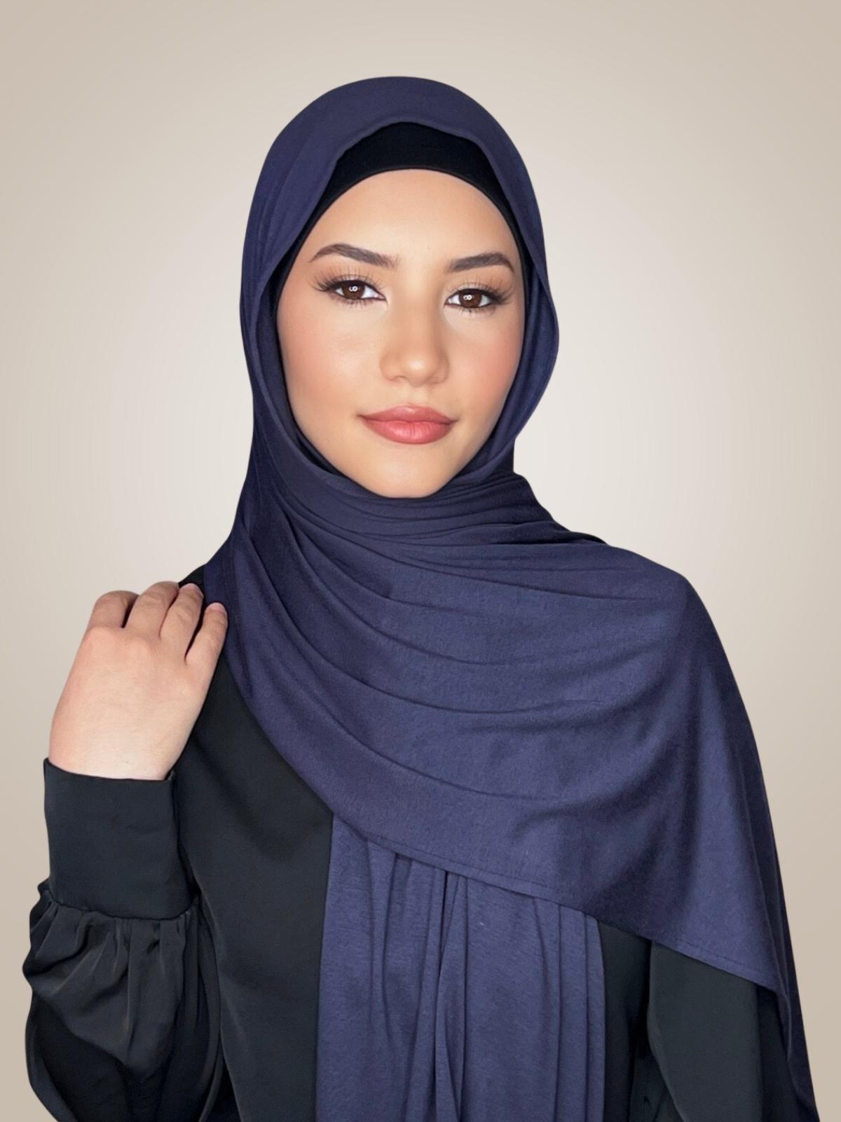 Classic Jersey Hijab-Navy