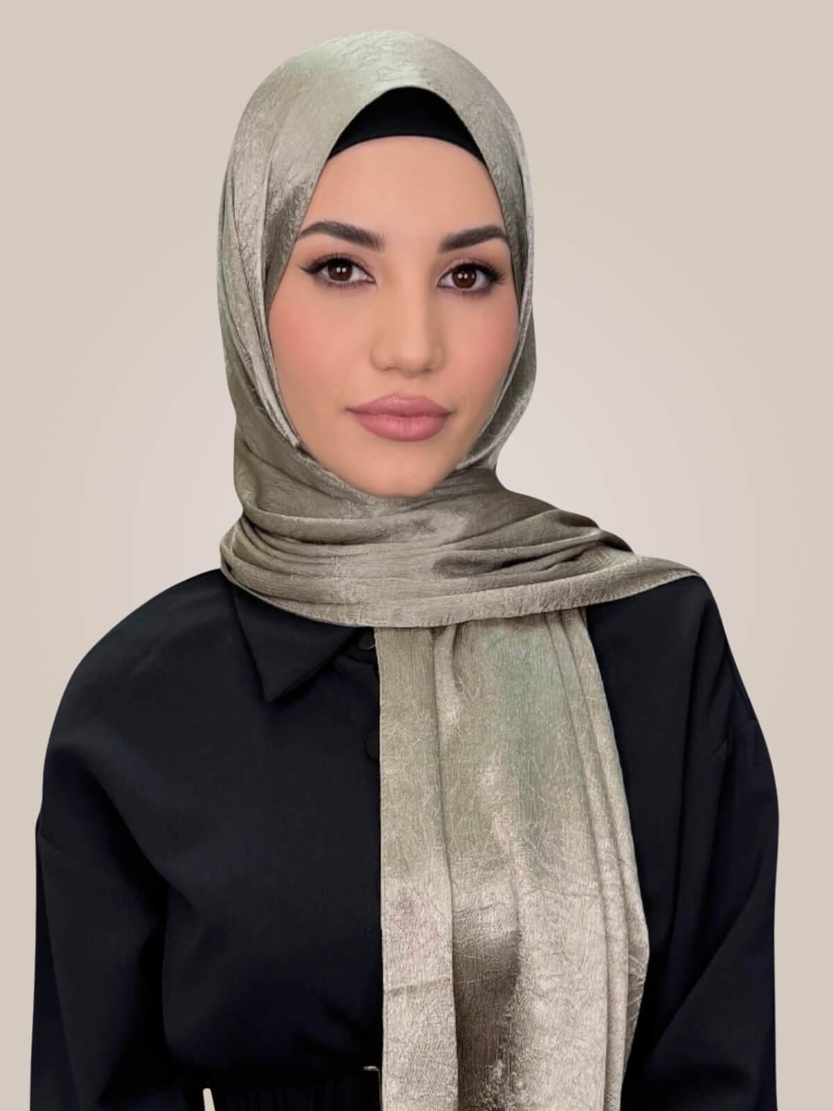 Classic Satin Hijab-Khaki