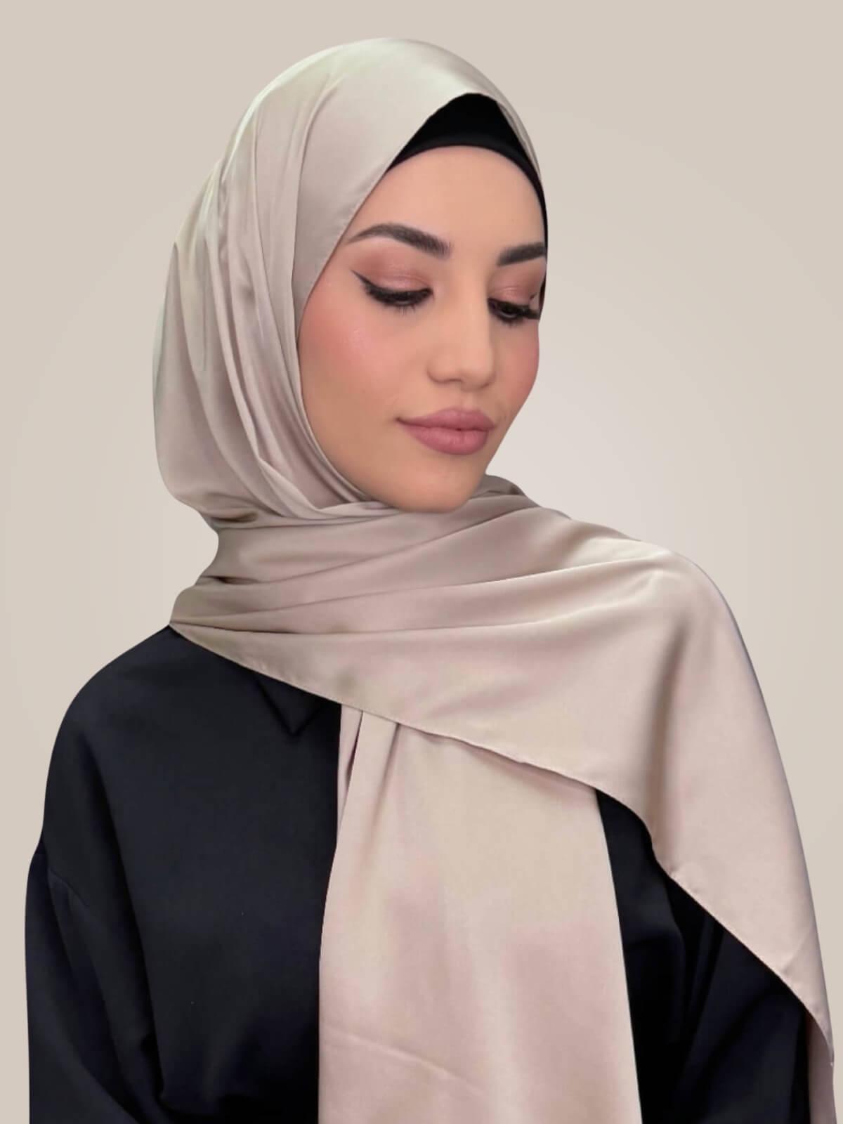 Premium Satin Hijab-Toasted Sand