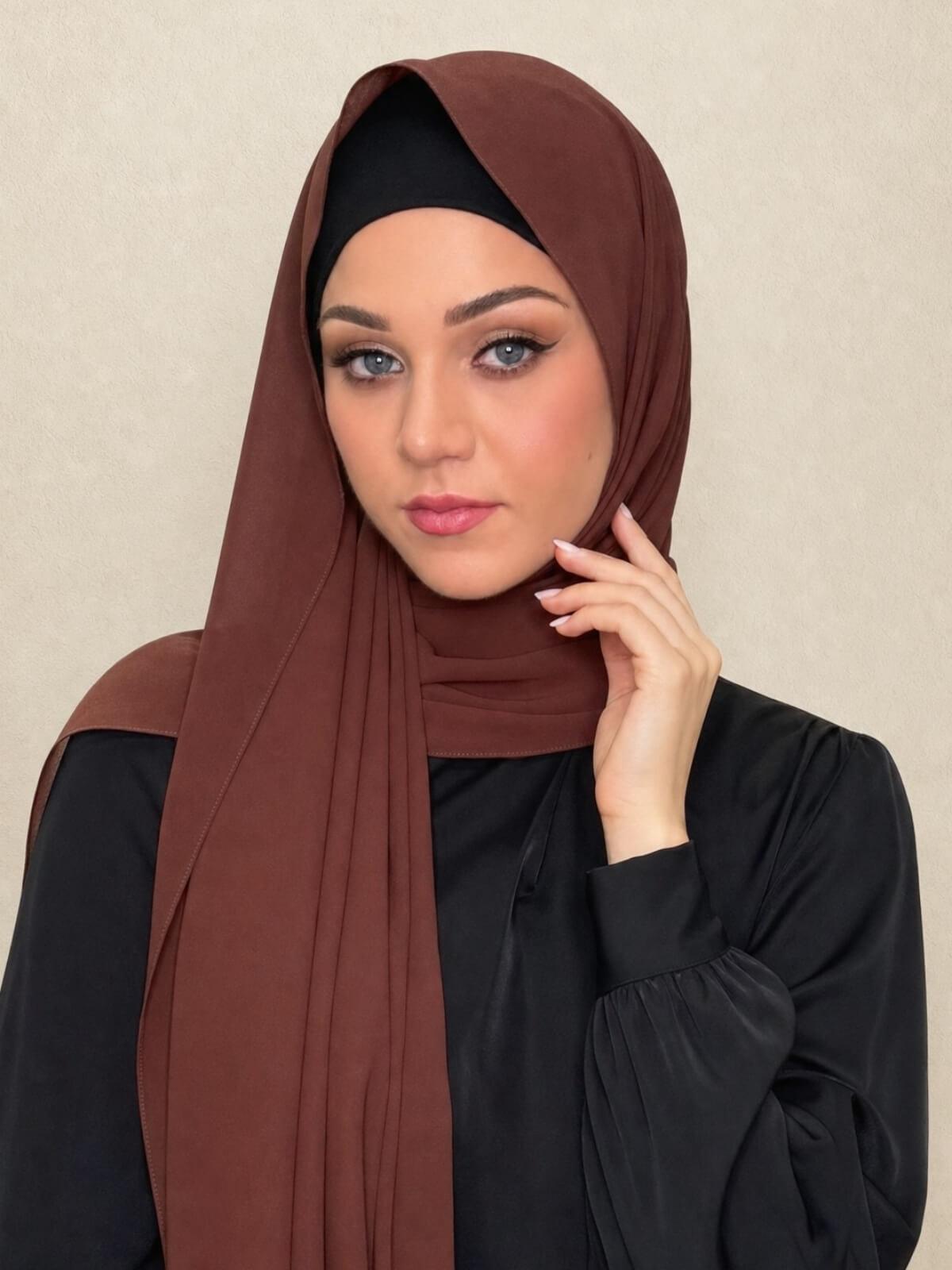 Classic Chiffon Hijab-Cocoa