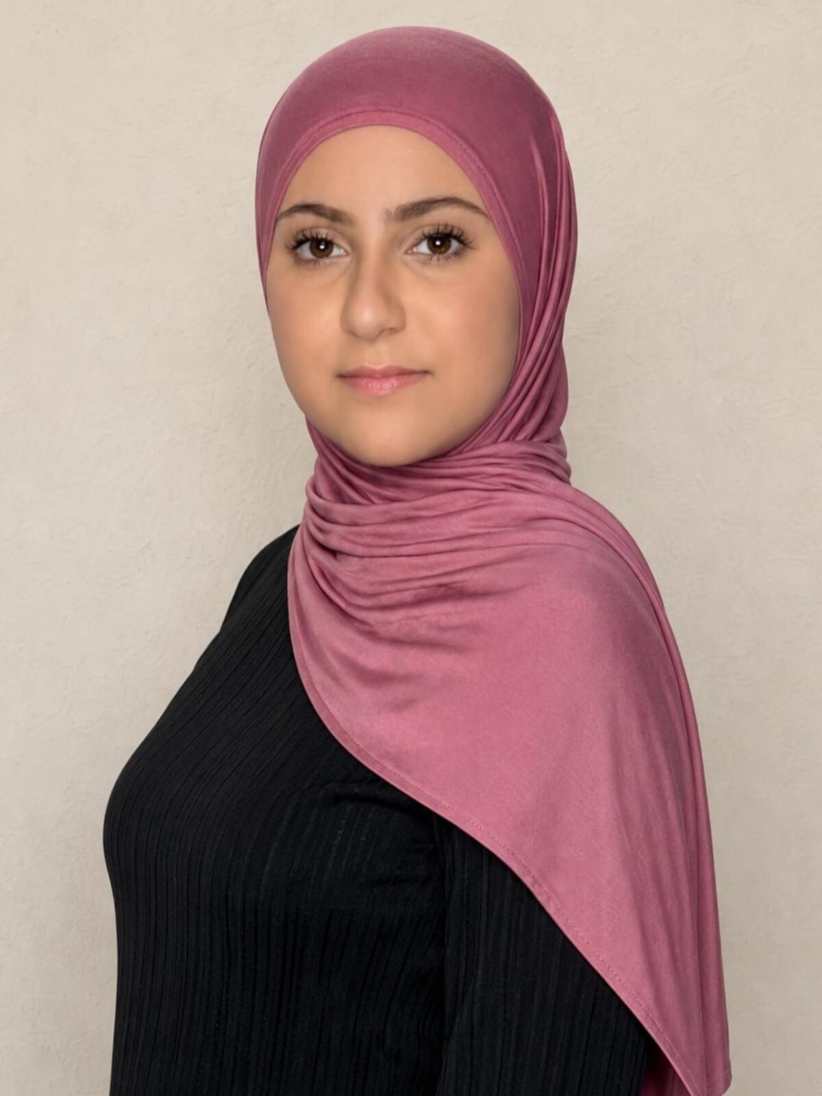 Modish Girl Pre-Sewn Jersey Hijab-Pale Rose