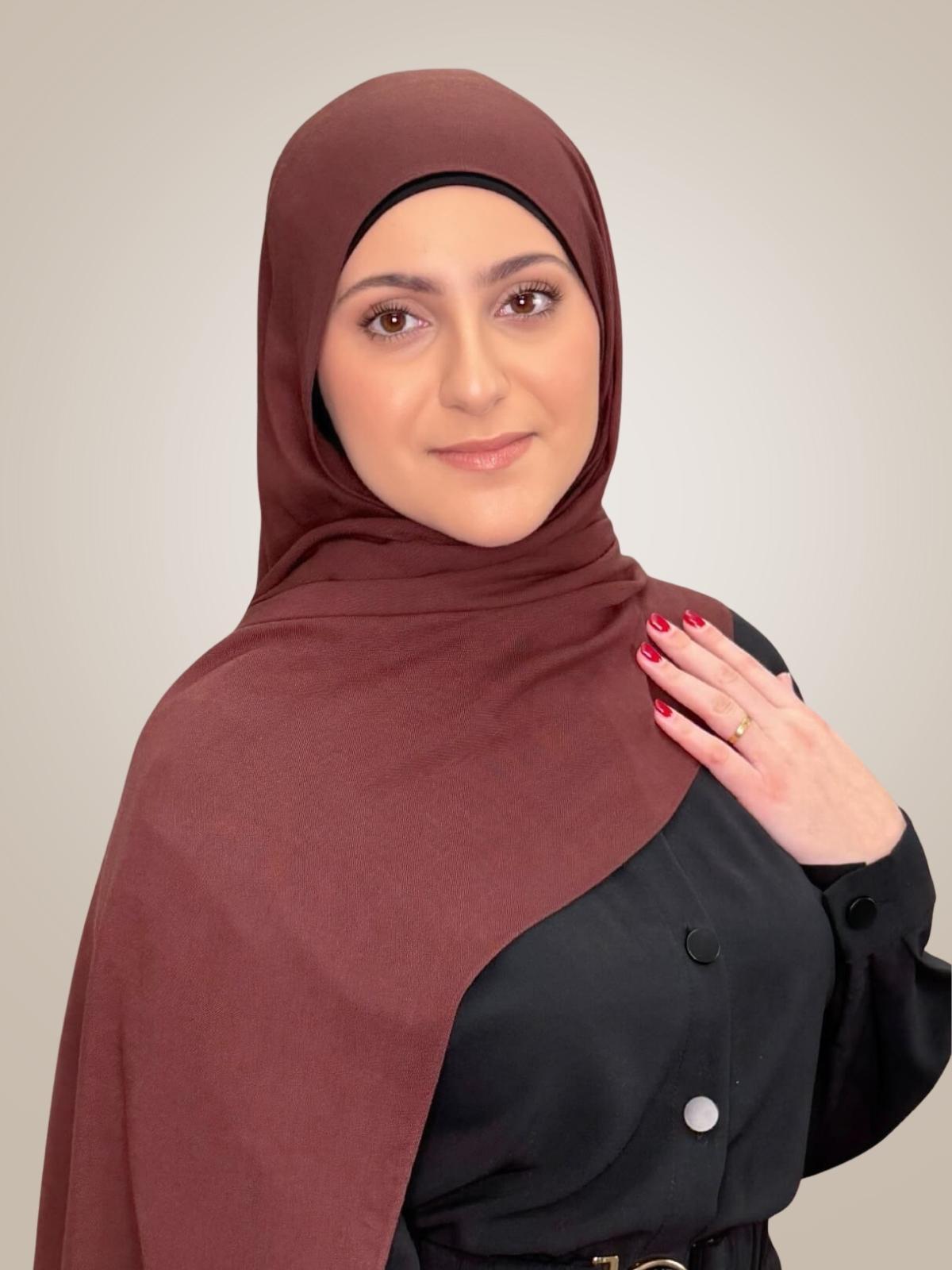 Modish Girl Cotton Hijab-Raisin Brown