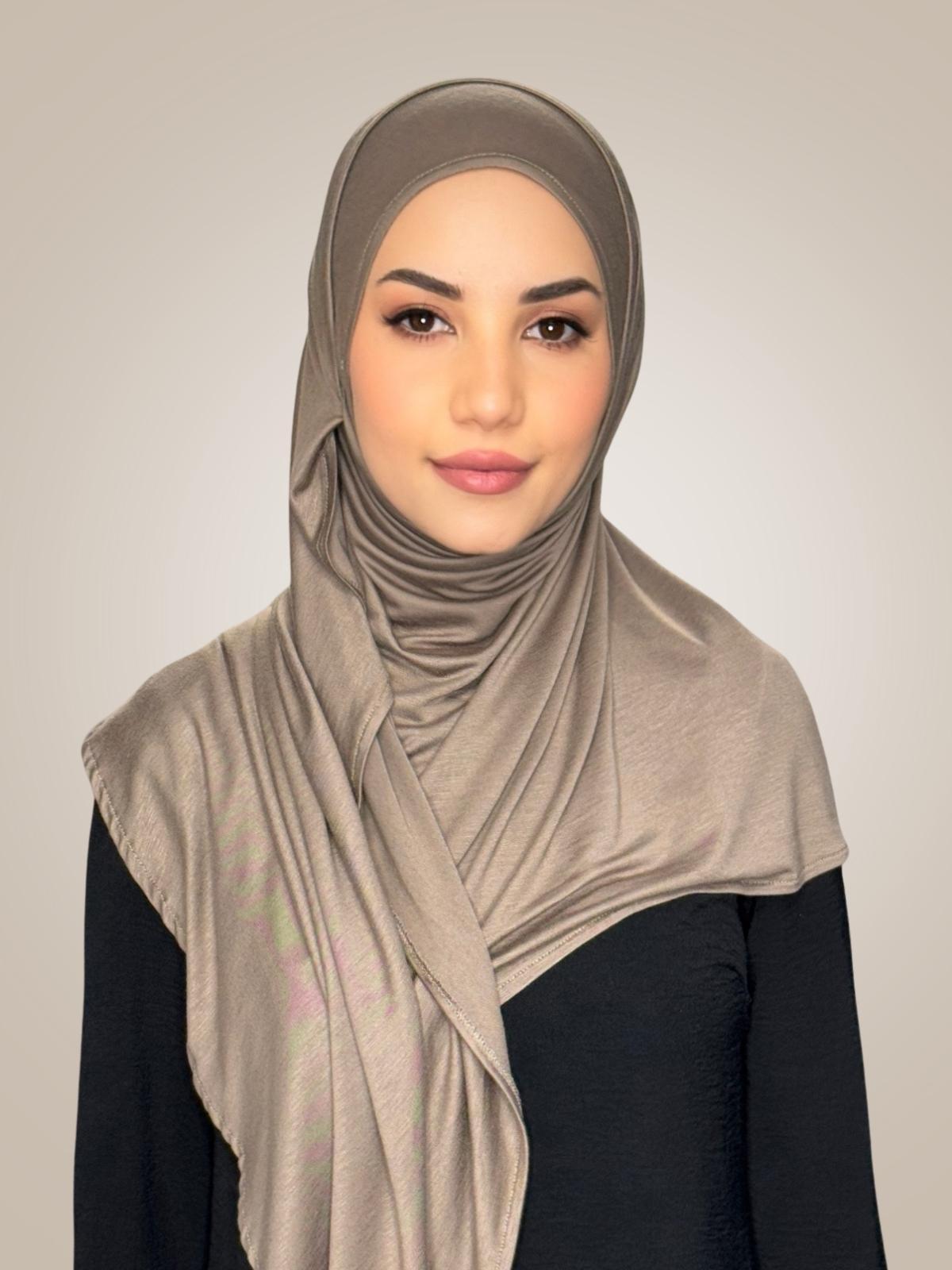 Pre-Sewn Jersey Hijab-Sandstone