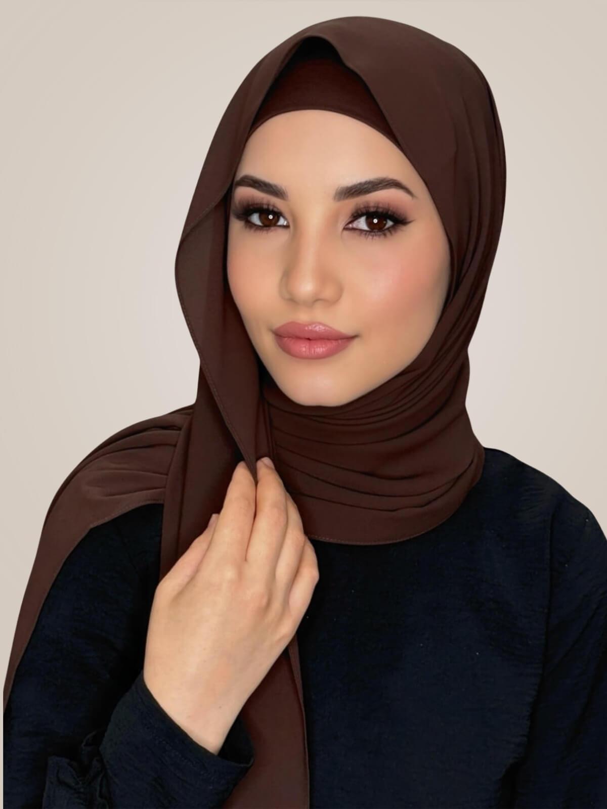 Matching Chiffon Hijab Set-Umber
