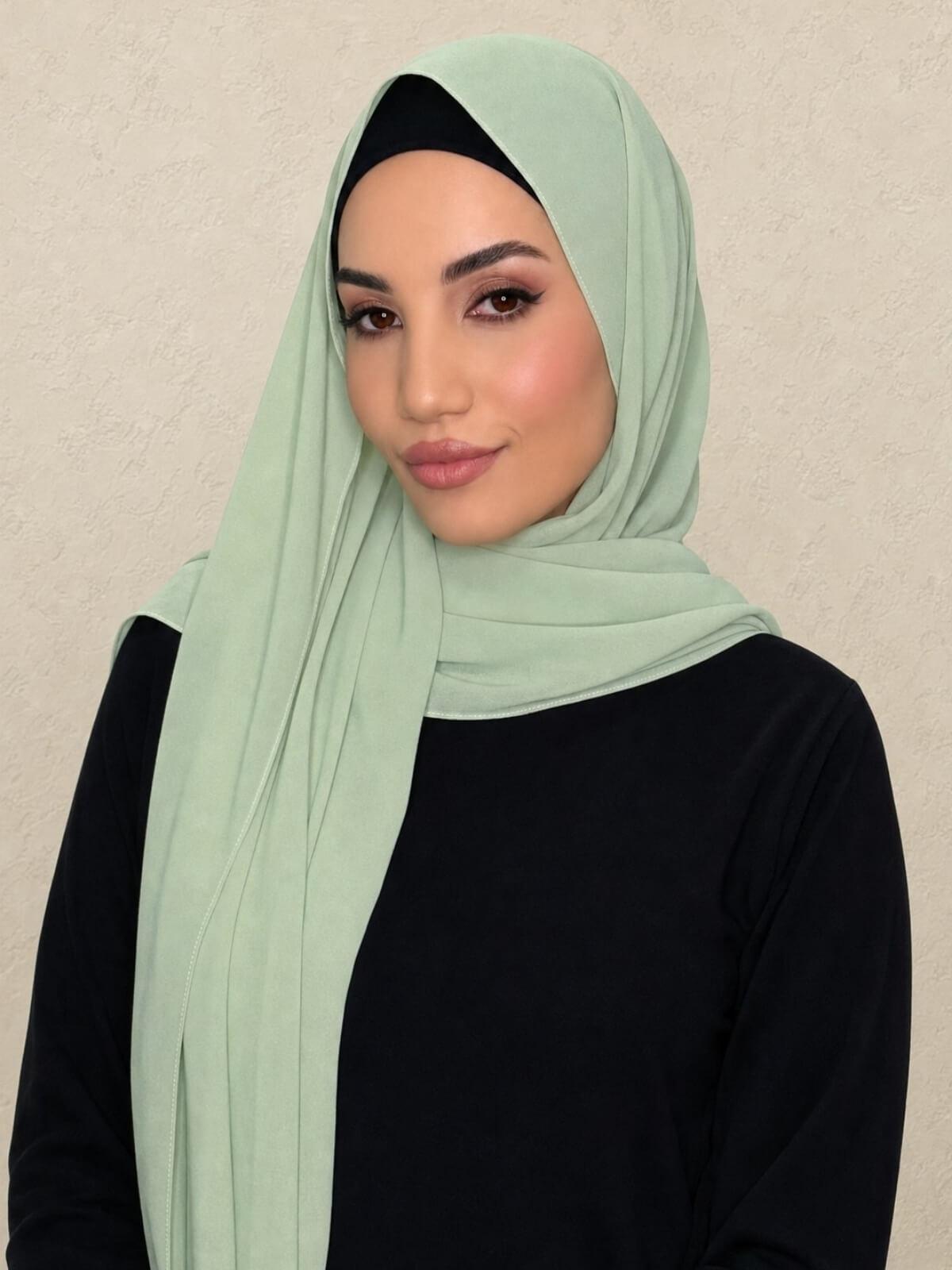 Classic Chiffon Hijab-Cool Mint