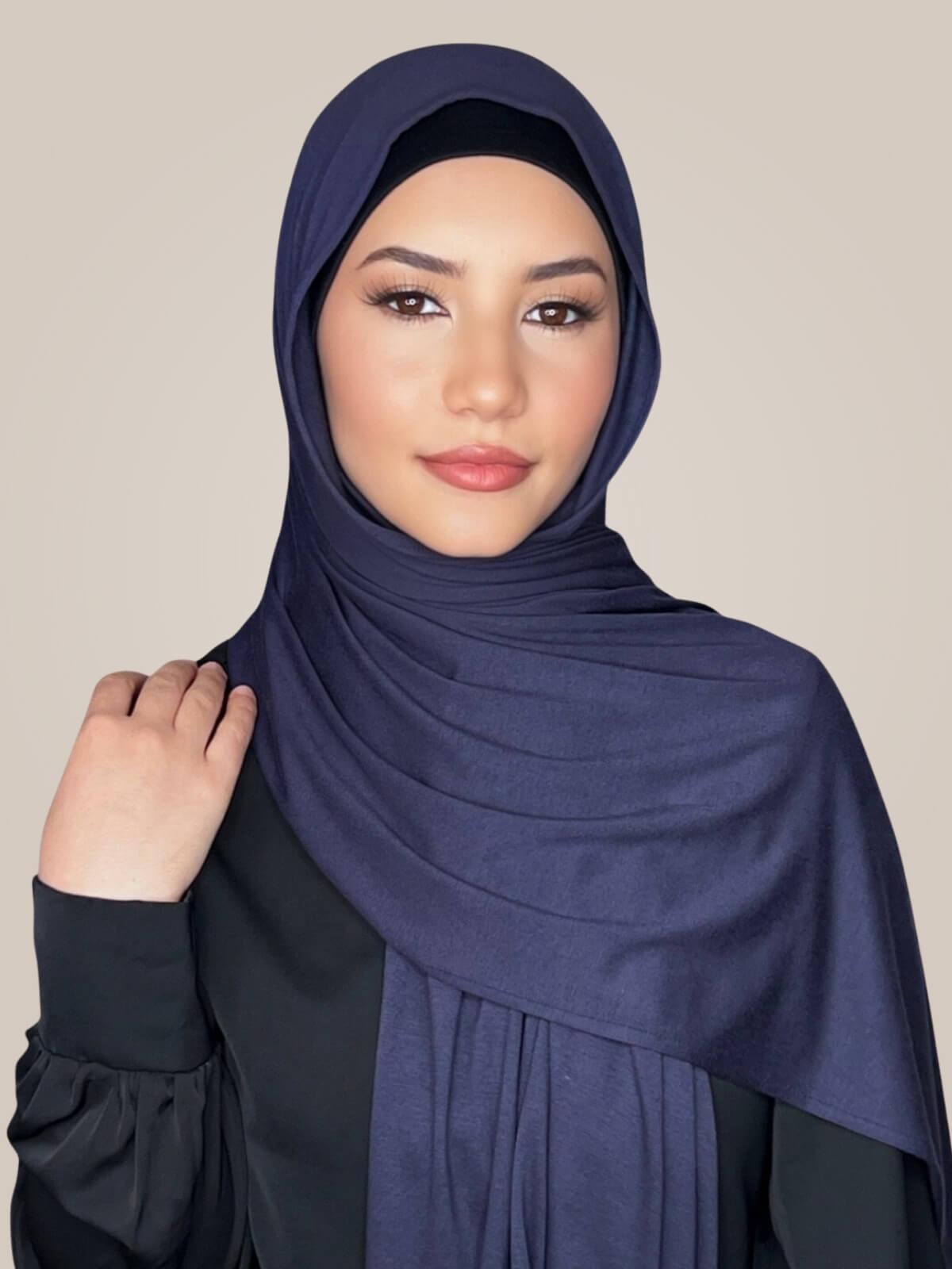 Classic Jersey Hijab-Navy