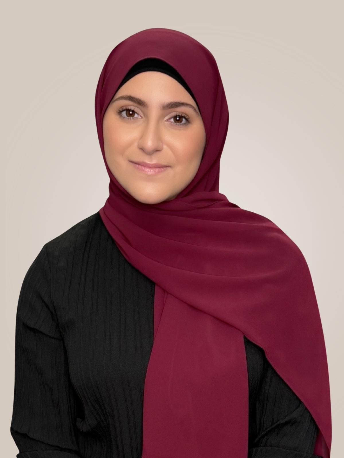 Modish Girl Luxury Chiffon Hijab-Wine