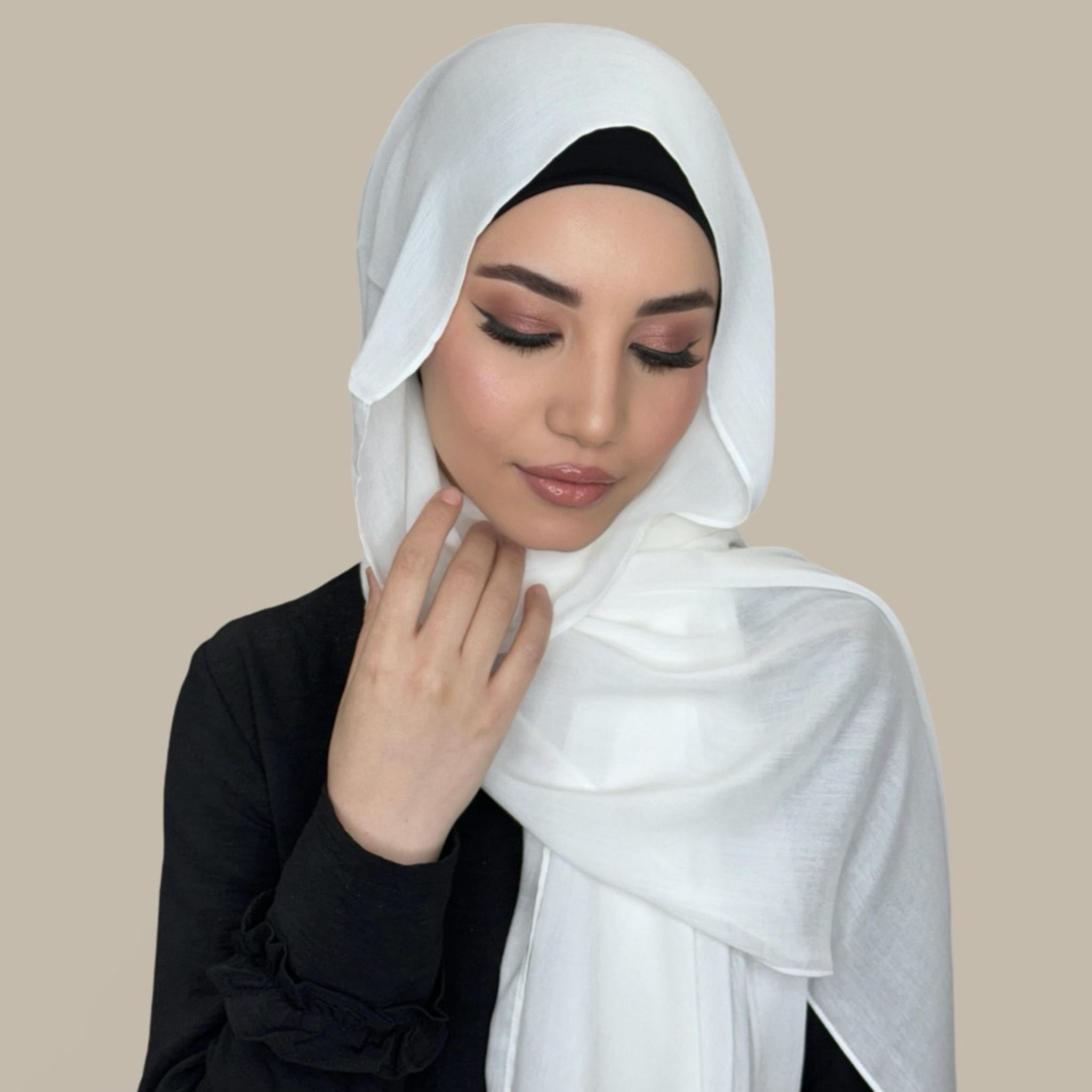 Cotton Modal Hijab-Porcelain