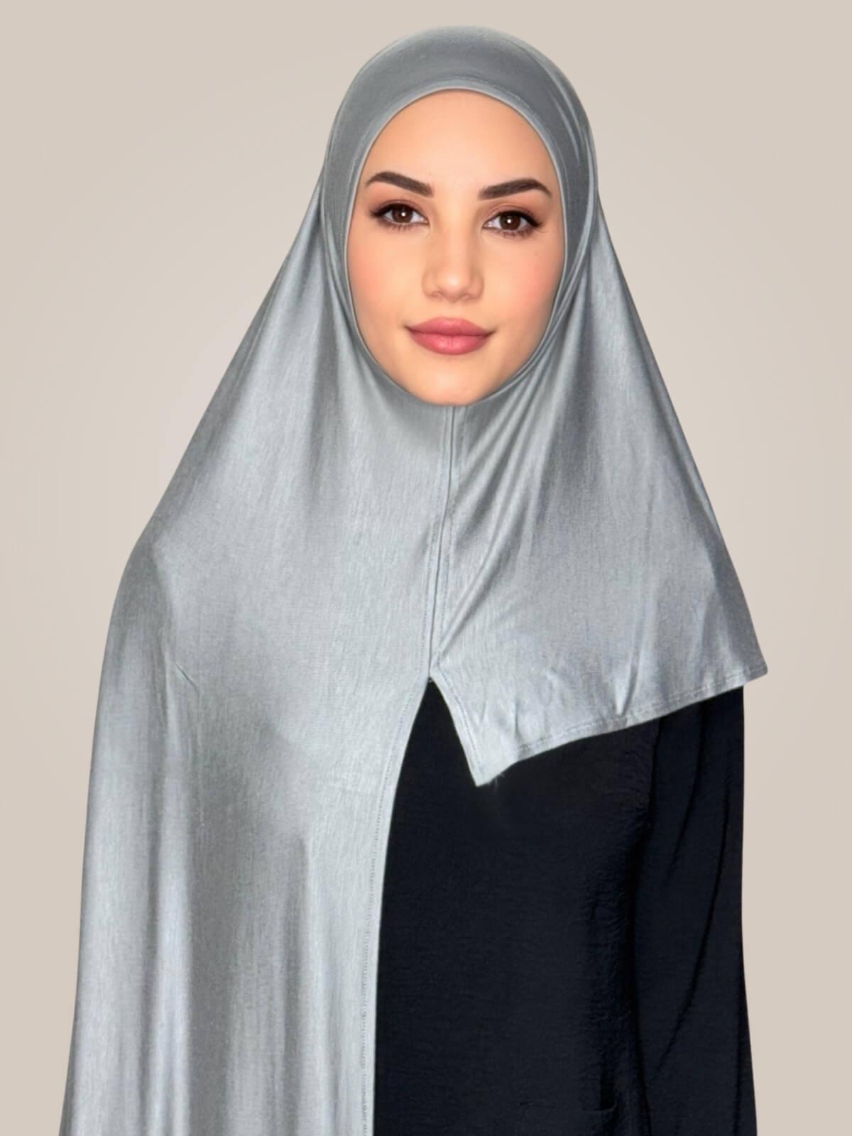 Pre-Sewn Jersey Hijab-Chic Grey