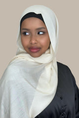 Cotton Modal Hijab-Lace