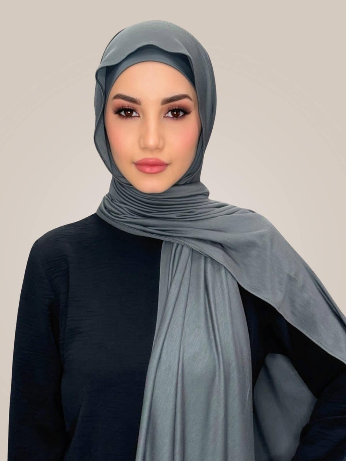 Premium Jersey hijab-Pebble Grey