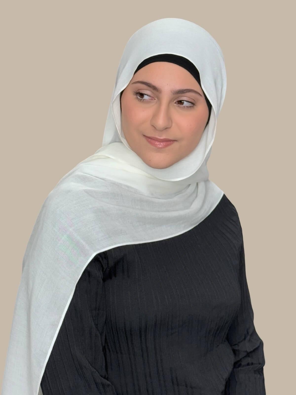 Modish Girl Cotton Modal Hijab-Porcelain