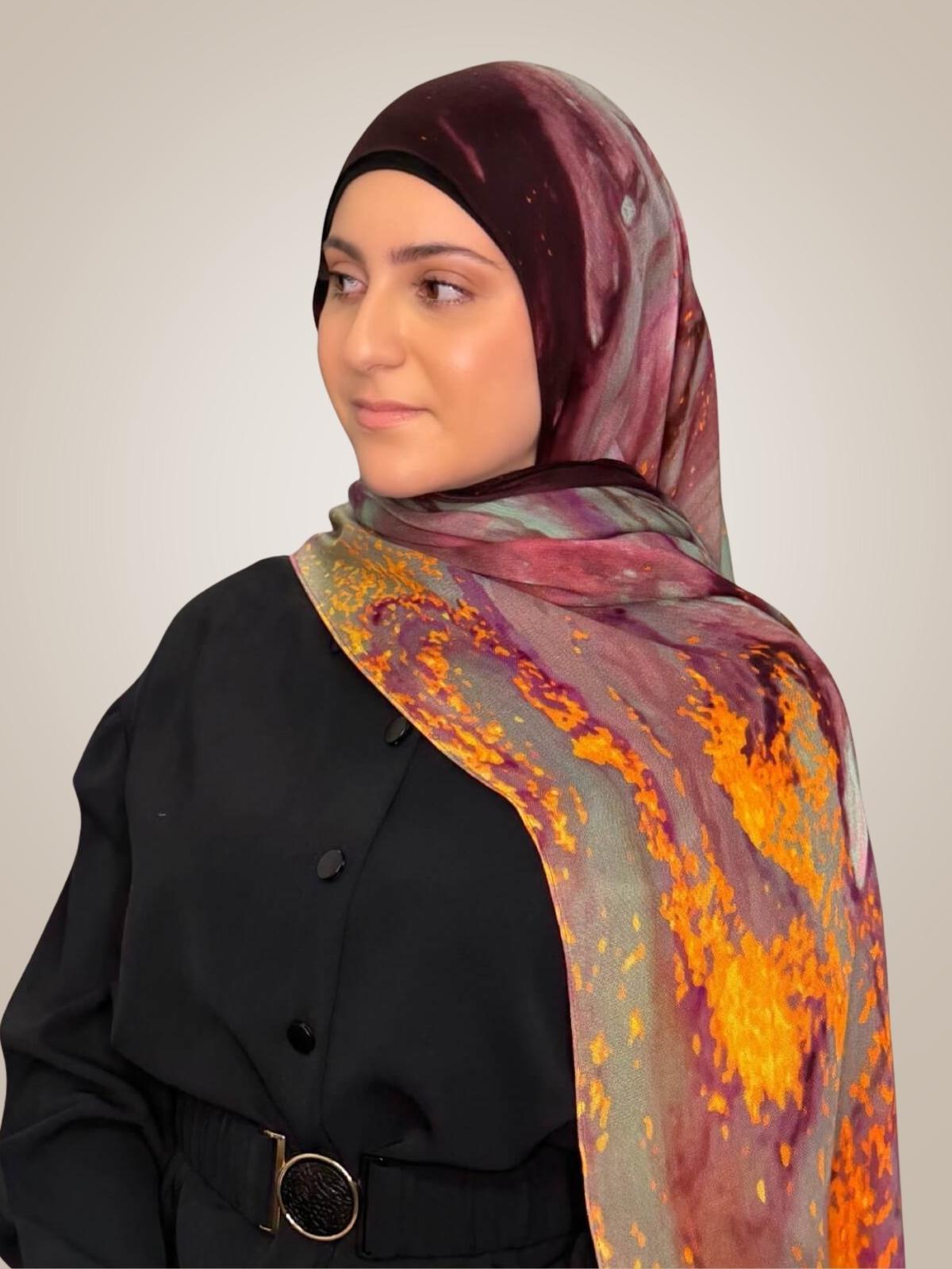 Modish Girl Print Modal Hijab-Rose Mirage