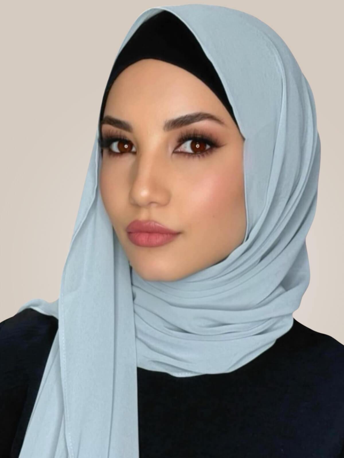 Luxury Chiffon Hijab-Grandma Grey