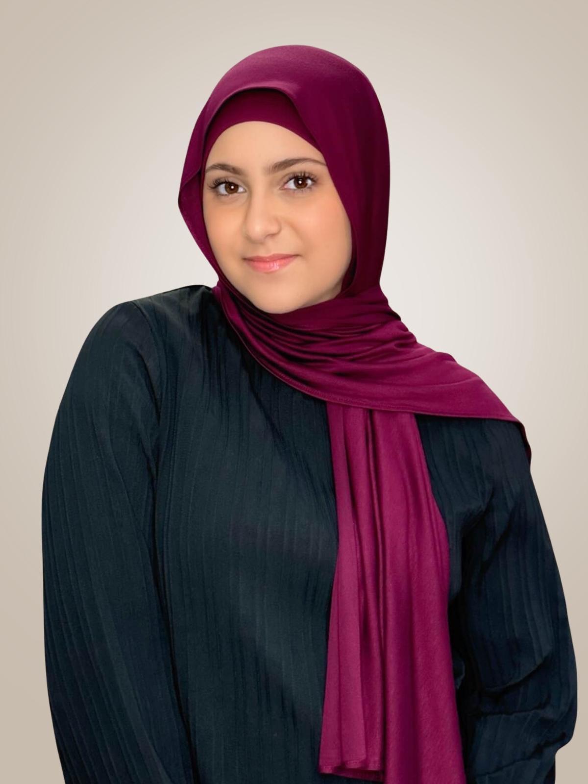 Modish Girl Premium Jersey Hijab-Burgundy