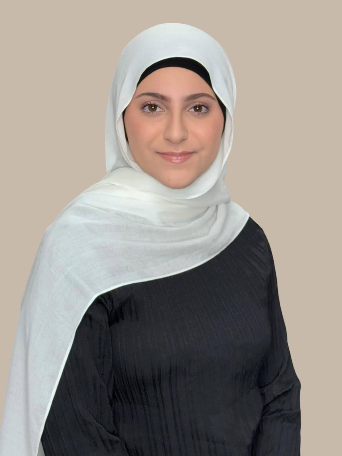 Modish Girl Cotton Modal Hijab-Porcelain