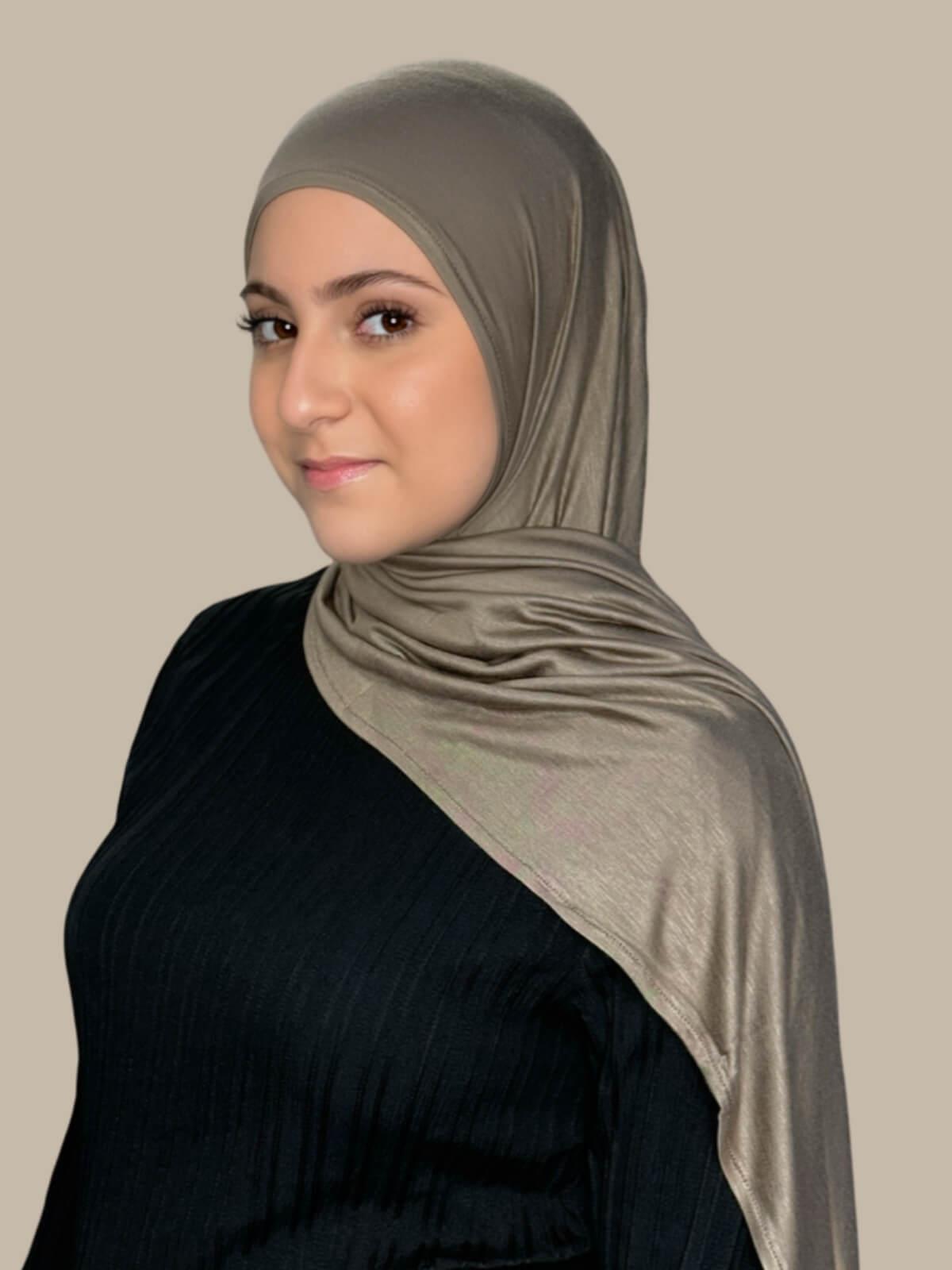 Modish Girl Pre-Sewn Jersey Hijab-Sandstone