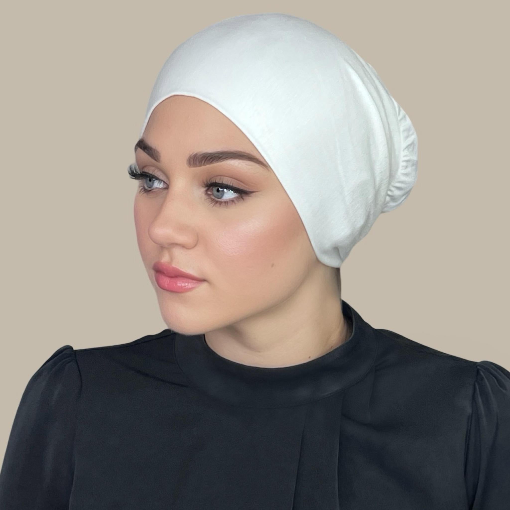 Tie Back UnderScarf-Off White - Modish Hijab