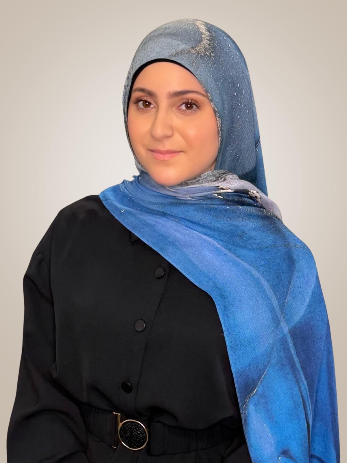 Modish Girl Print Modal Hijab-Santorini Night