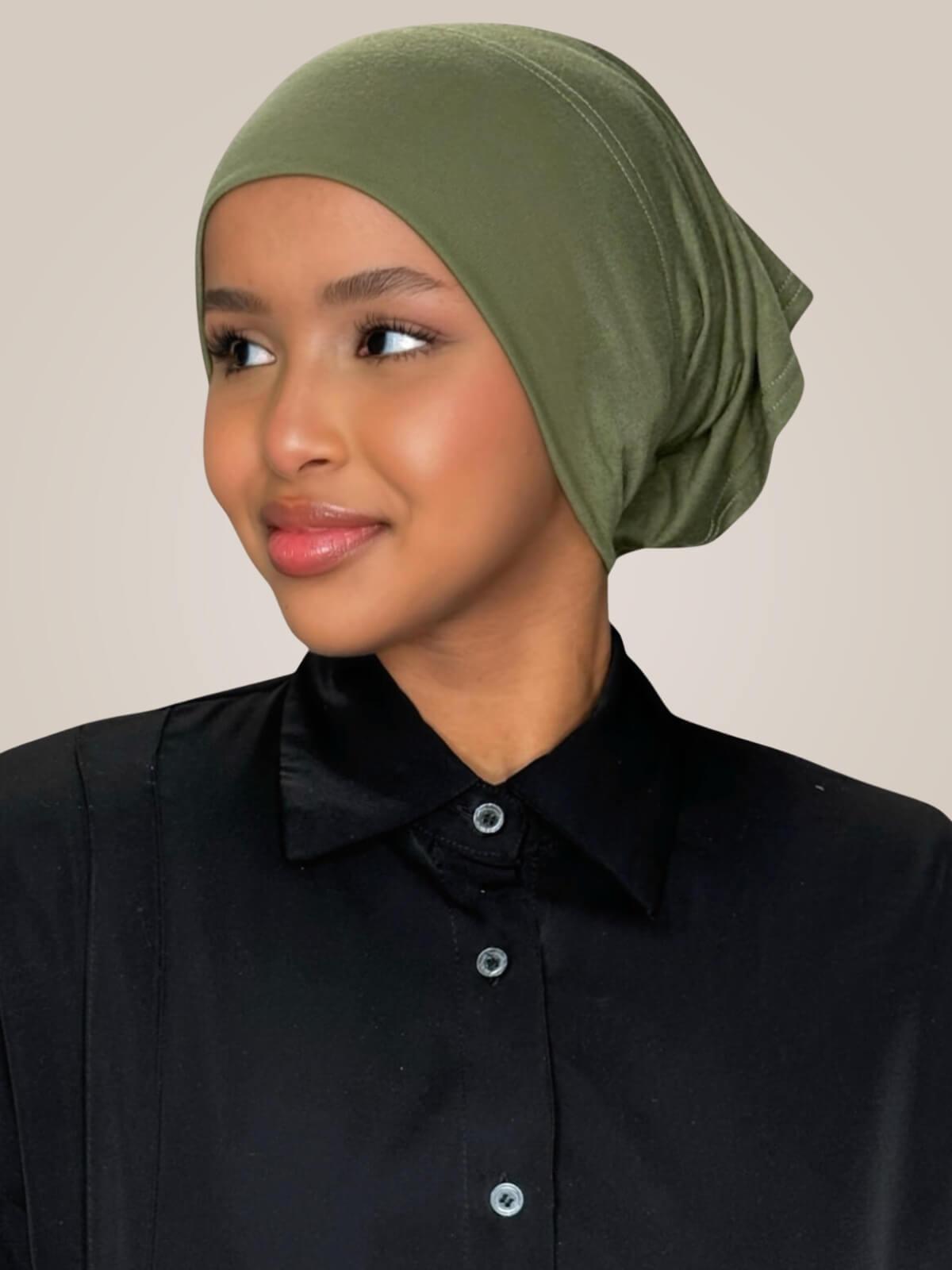 Premium Cotton Underscarf-Dusty Olive