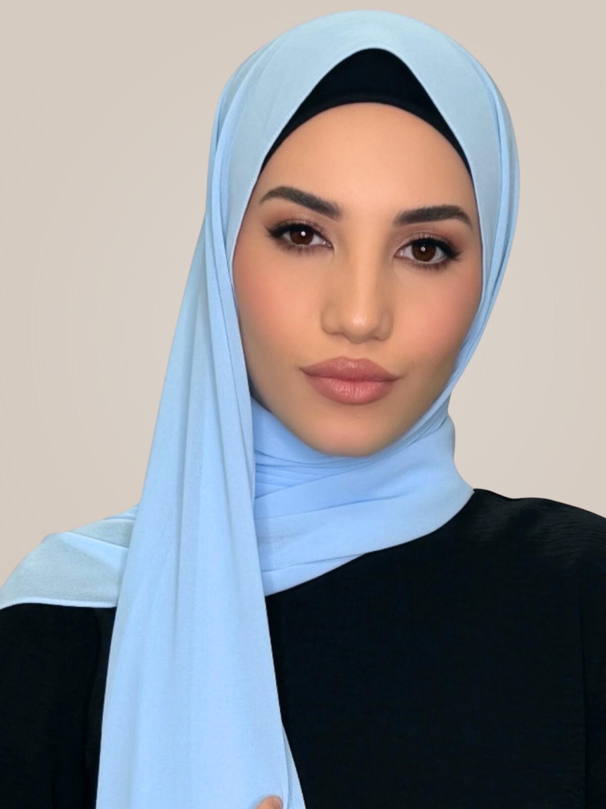 Classic Chiffon Hijab-Aqua