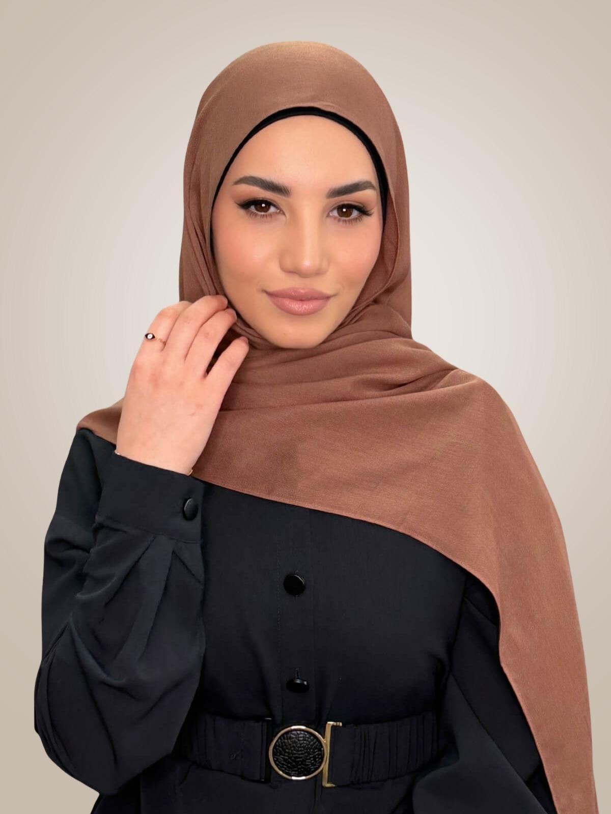 Cotton Modal Hijab-Golden Walnut