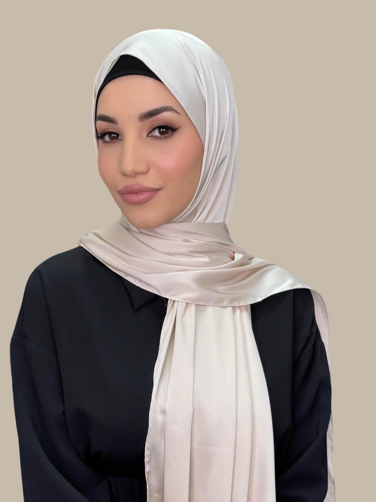 Premium Satin Hijab-Warm Sand