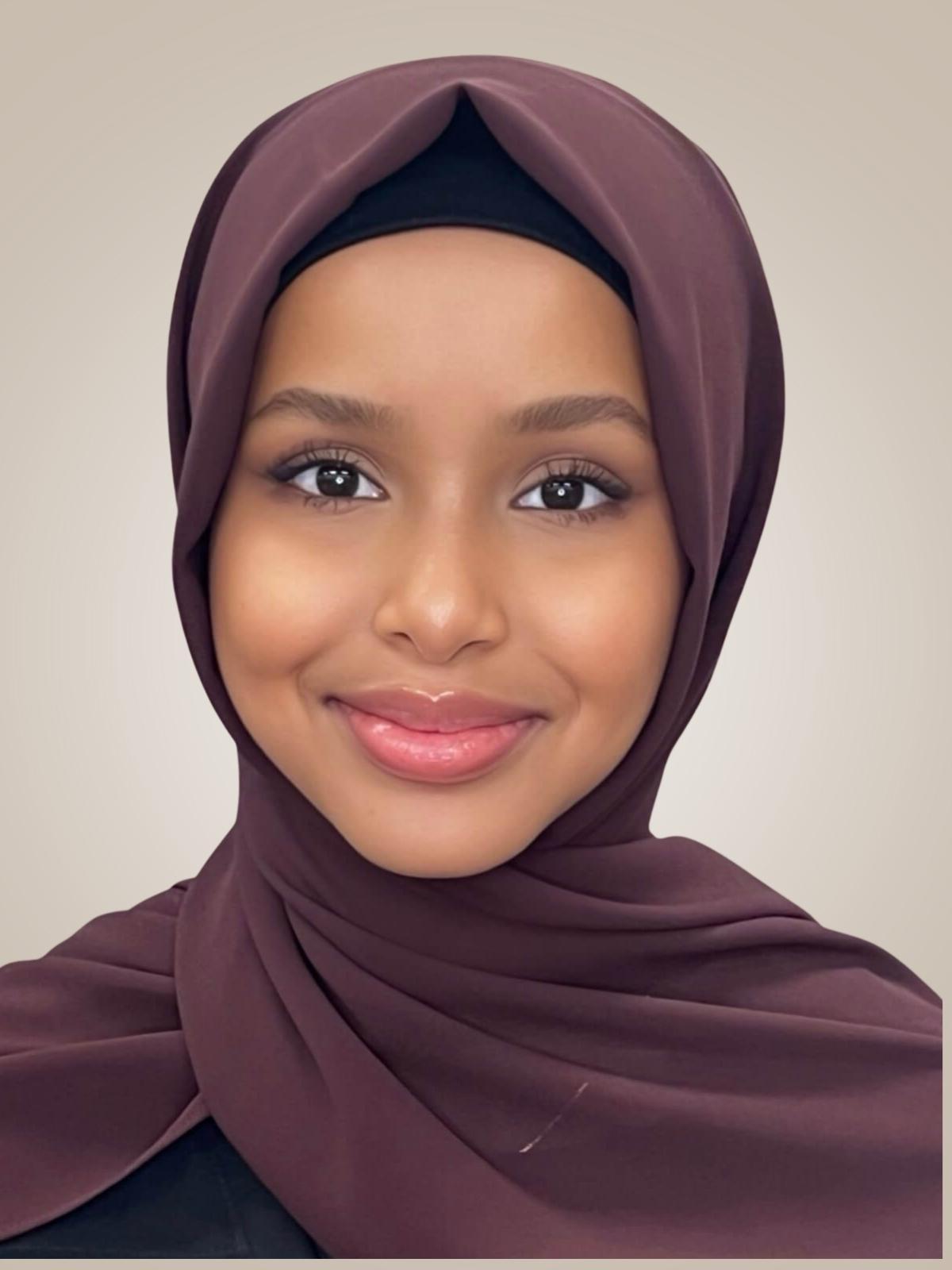 Classic Chiffon Hijab-Raisin