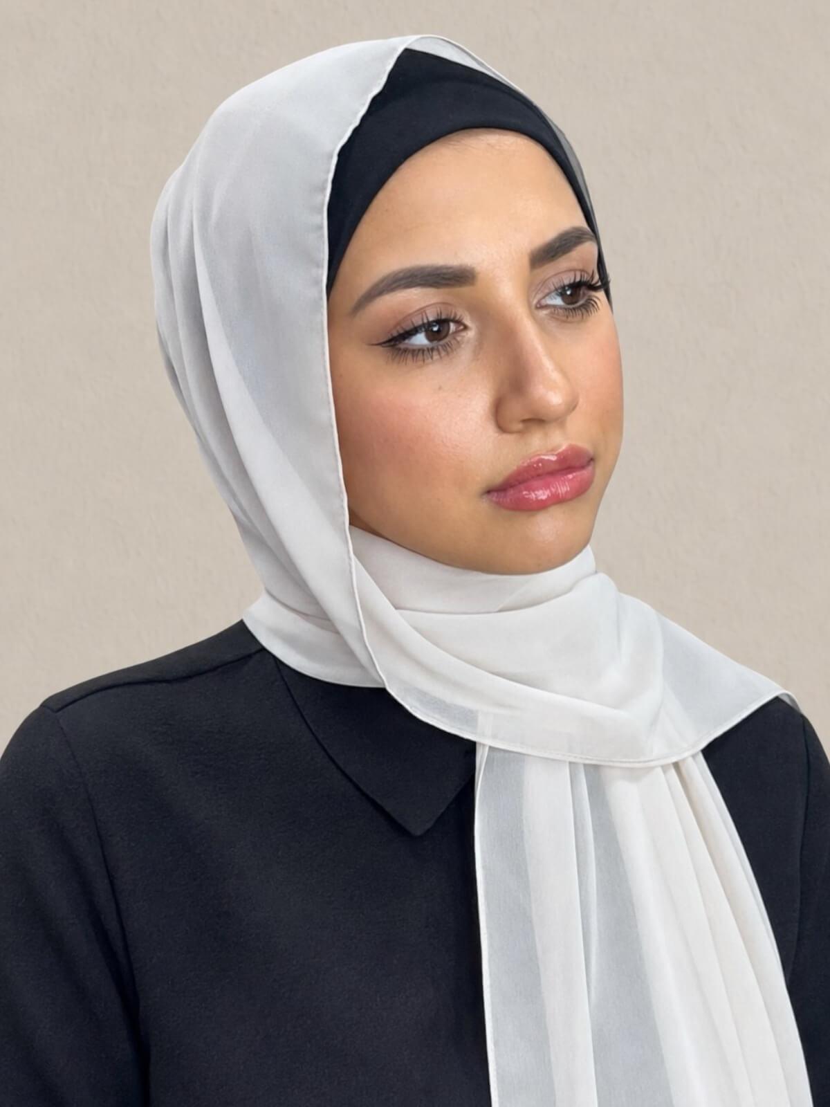 Luxury Chiffon Hijab-Ancient Ivory
