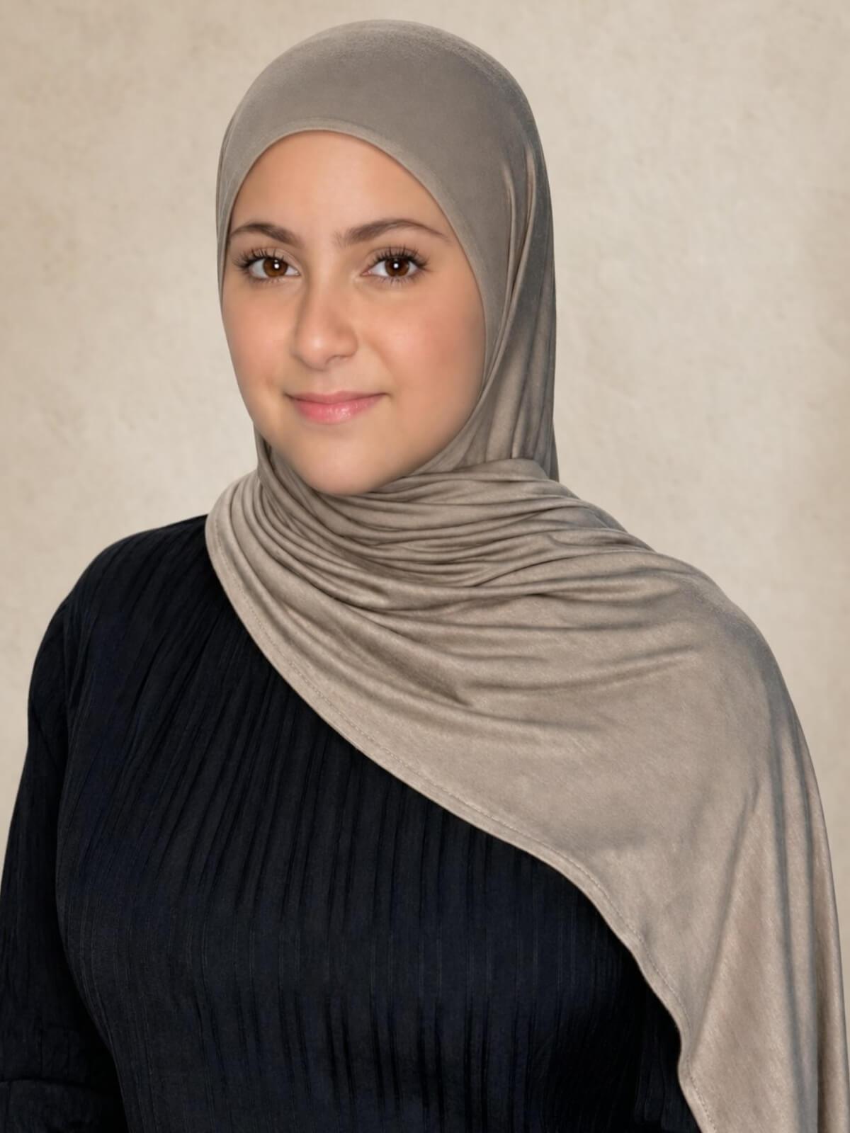 Modish Girl Pre-Sewn Jersey hijab-Desert