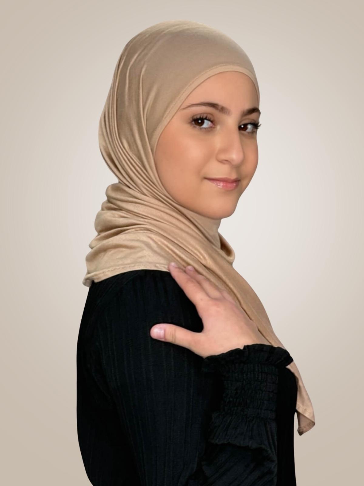 Modish Girl Pre-Sewn Jersey hijab-Warm Taupe