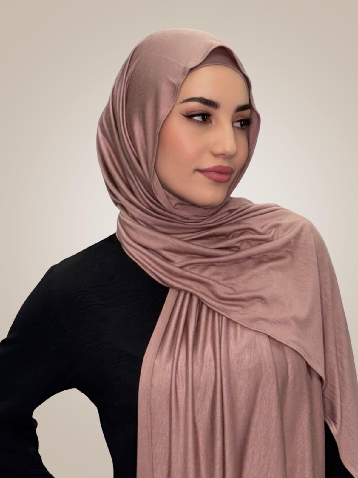 Premium Jersey Hijab-Dusty Rose