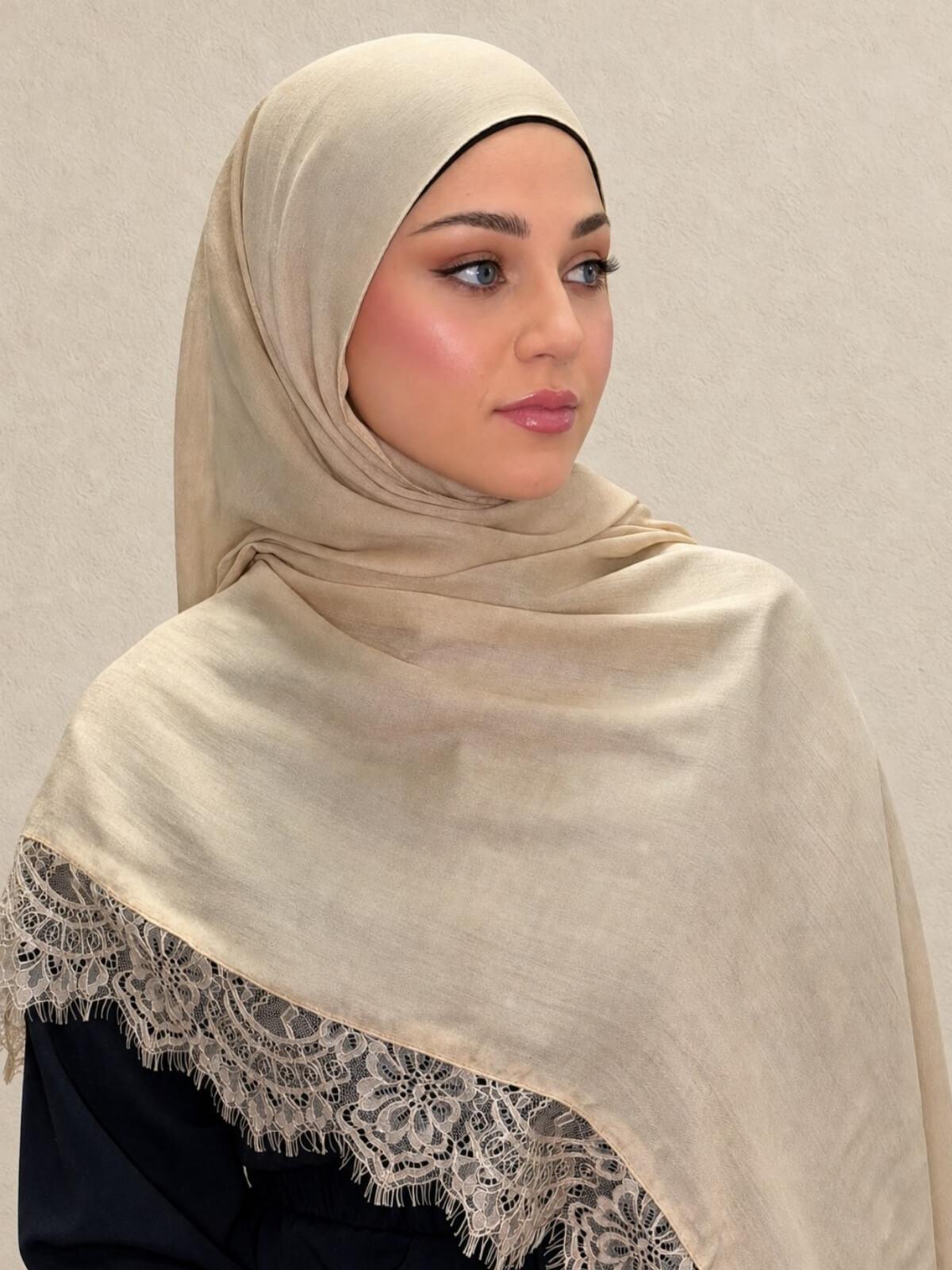 Lace Cotton Modal Hijab-Sweet Nothing