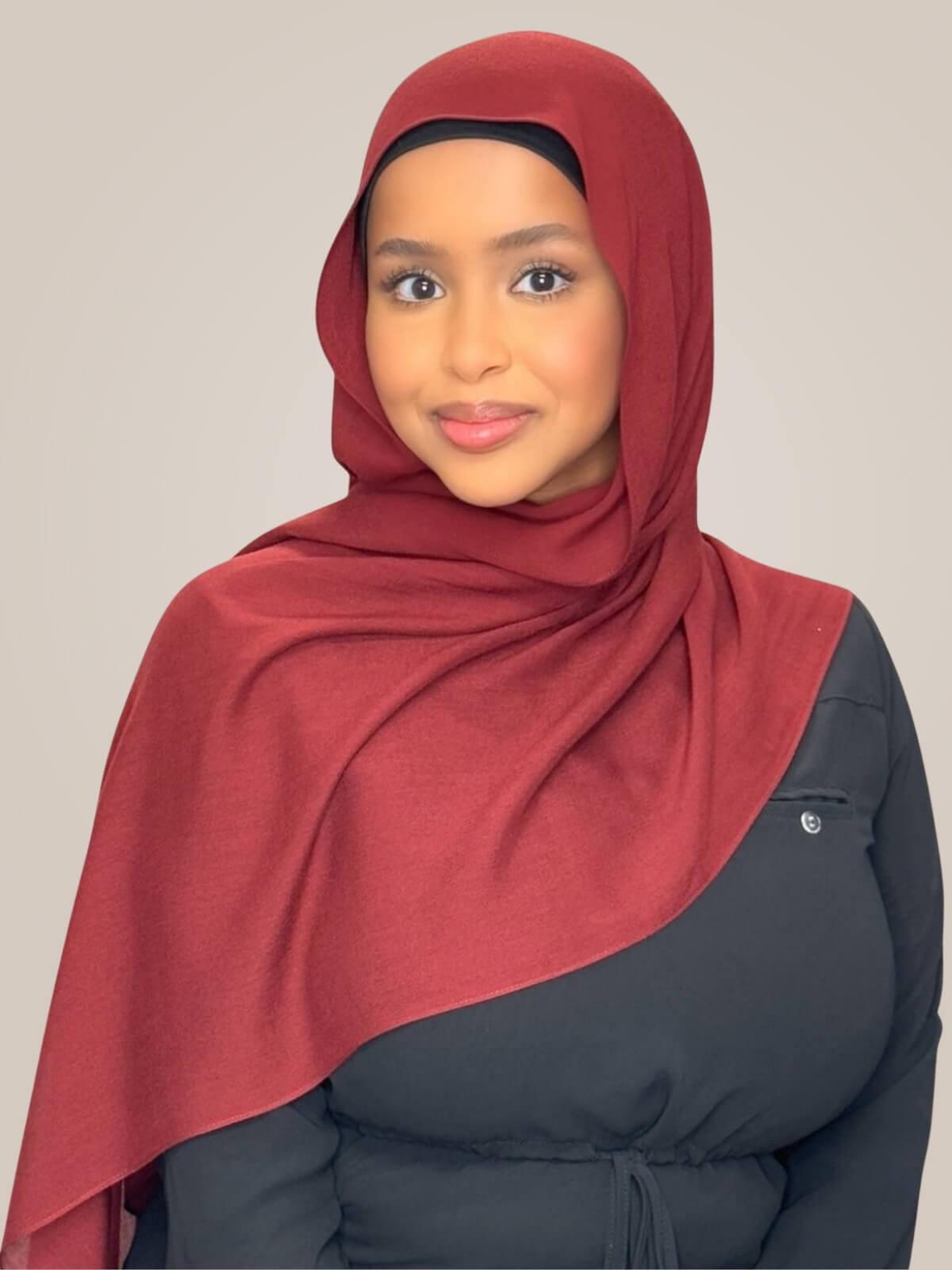 Cotton Modal Hijab-Royal Burgundy