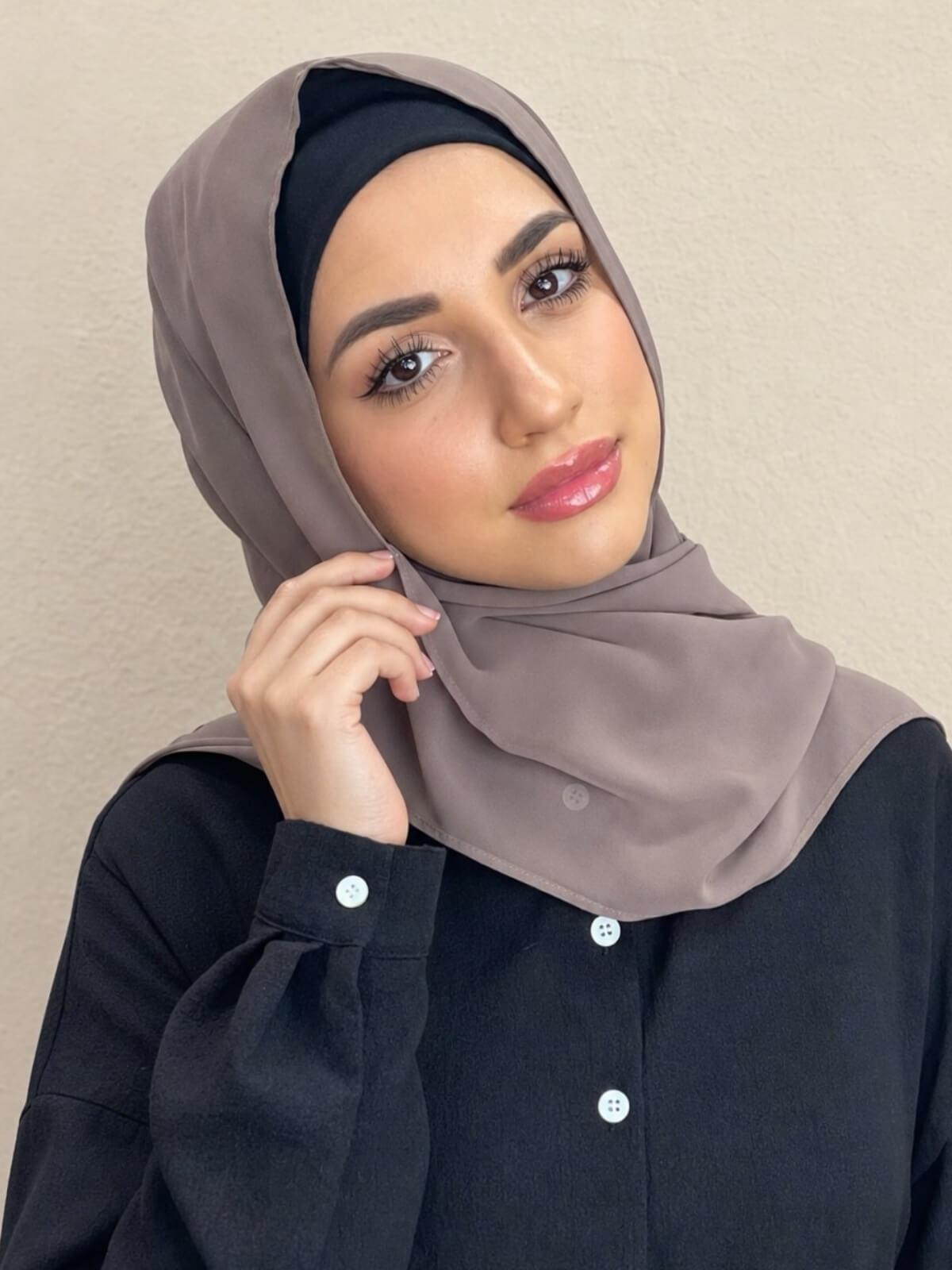 Luxury Chiffon Hijab-Light Mocha
