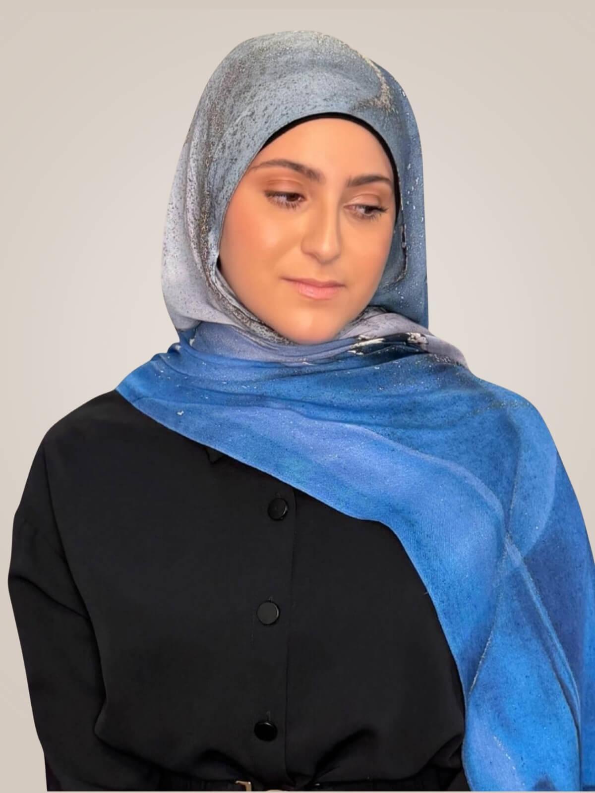 Modish Girl Print Modal Hijab-Santorini Night