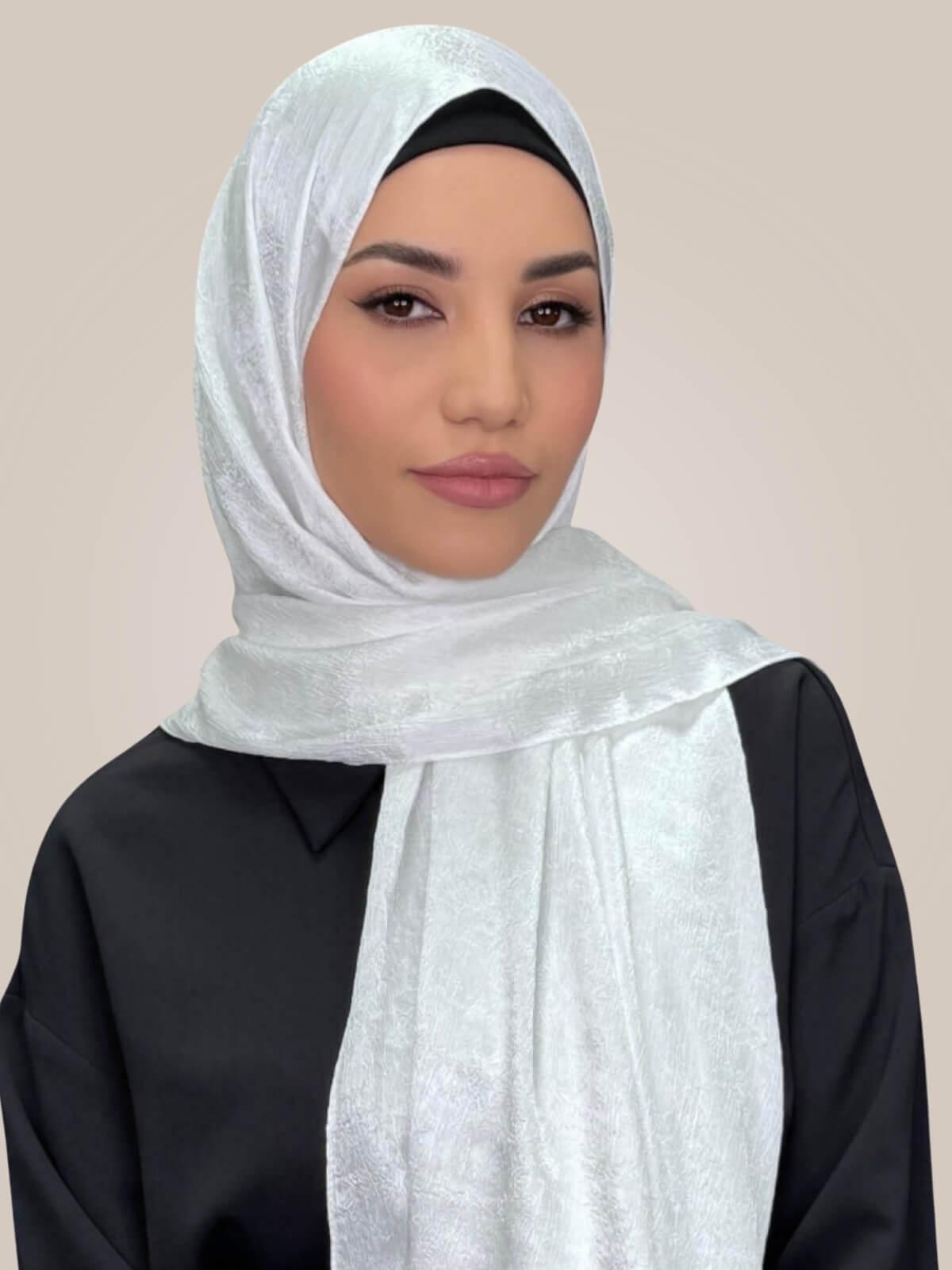 Classic Satin Hijab-White