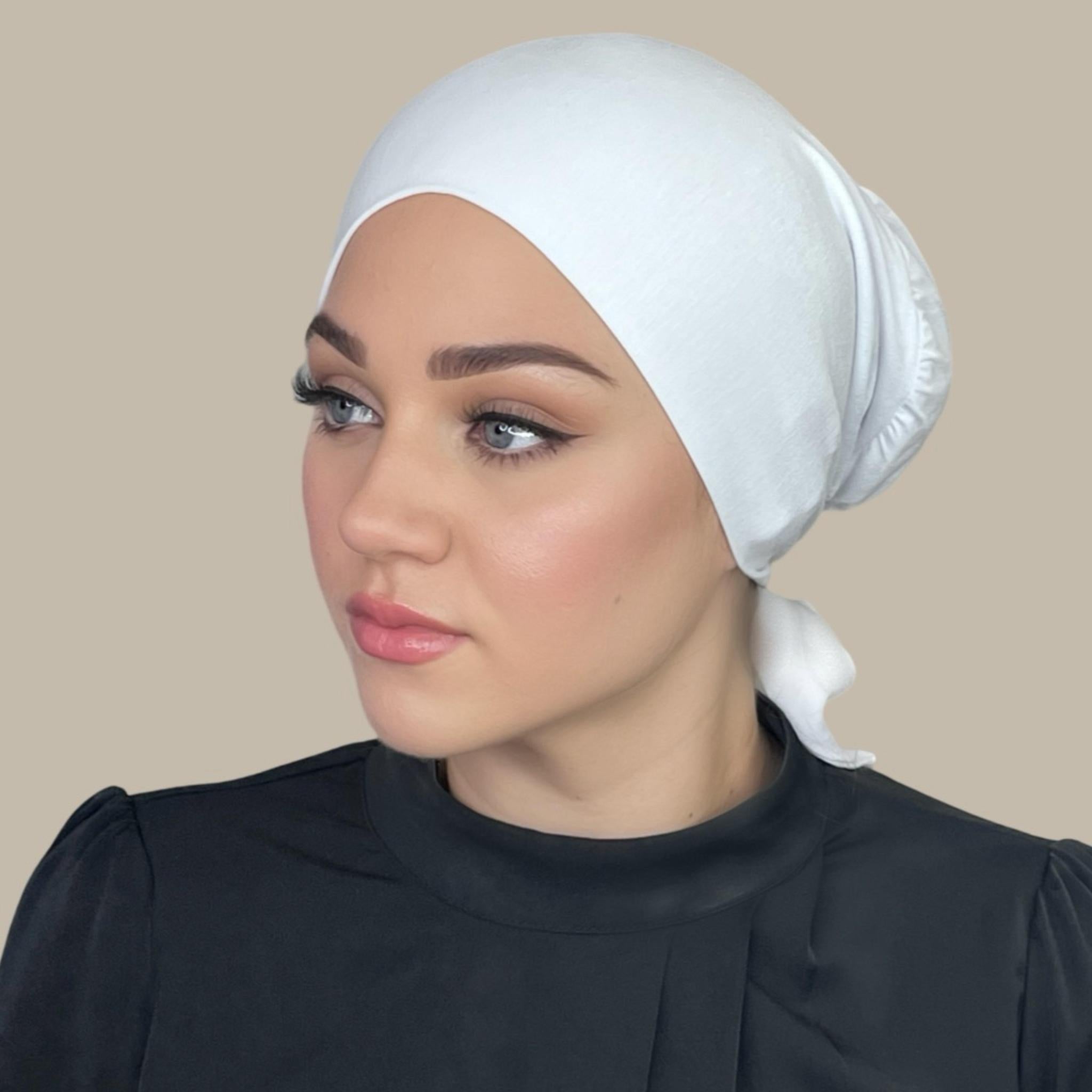 Tie back underscarf-white - Modish Hijab