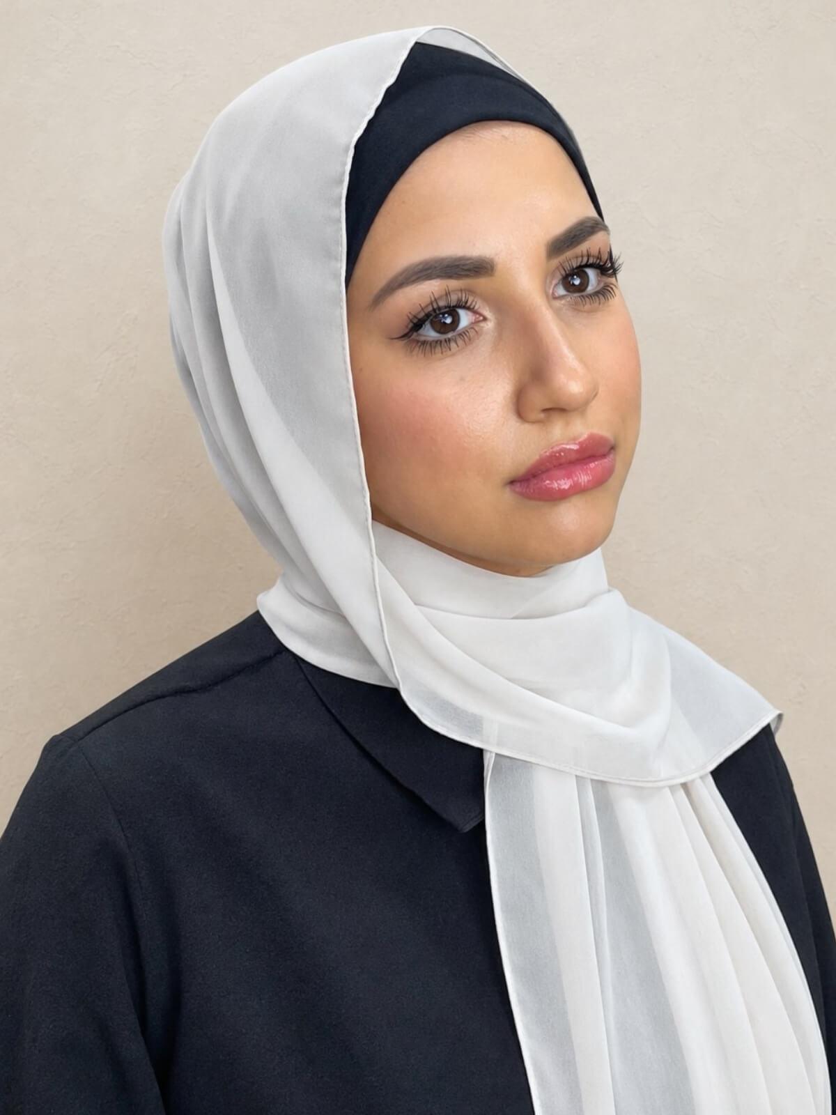 Luxury Chiffon Hijab-Ancient Ivory