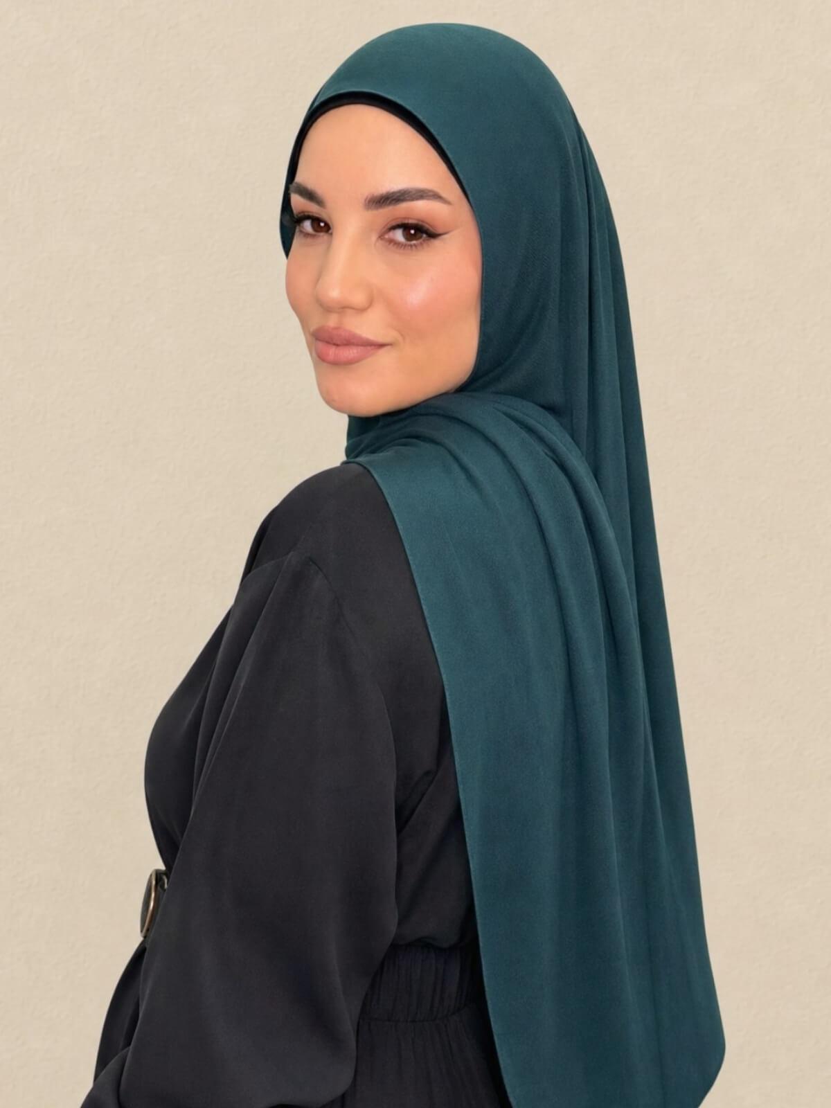Cotton Modal Hijab-Dark Aqua