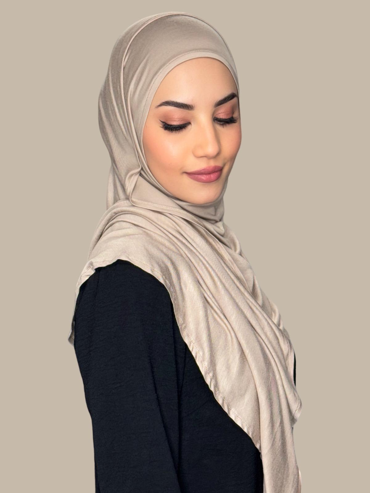 Pre-Sewn Jersey Hijab-Vanilla