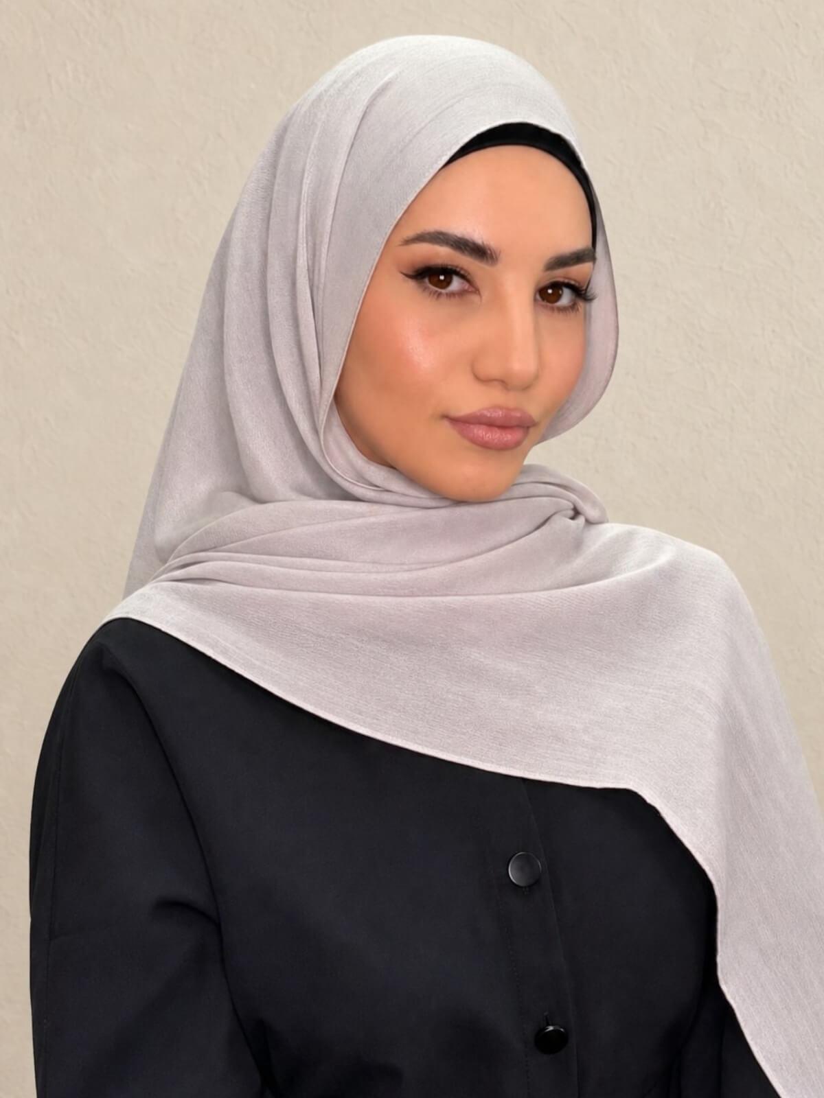 Cotton Modal Hijab-Misty Mink